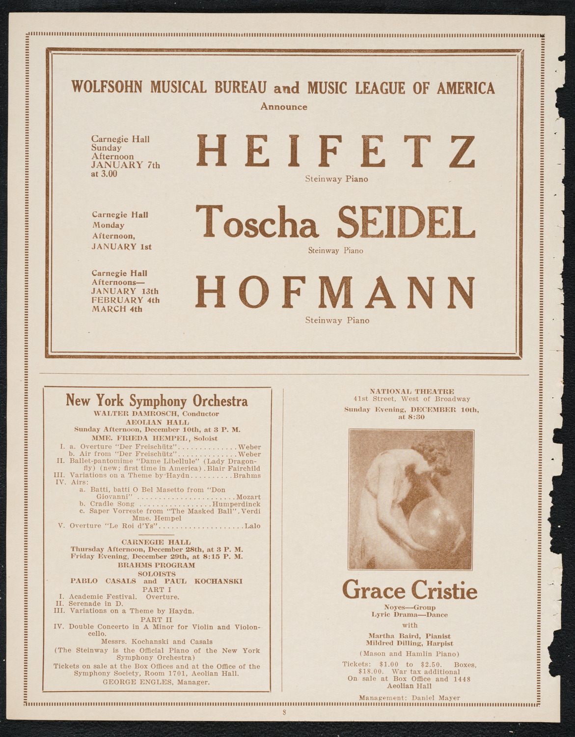 Symphony Concert for Young People, December 9, 1922, program page 8