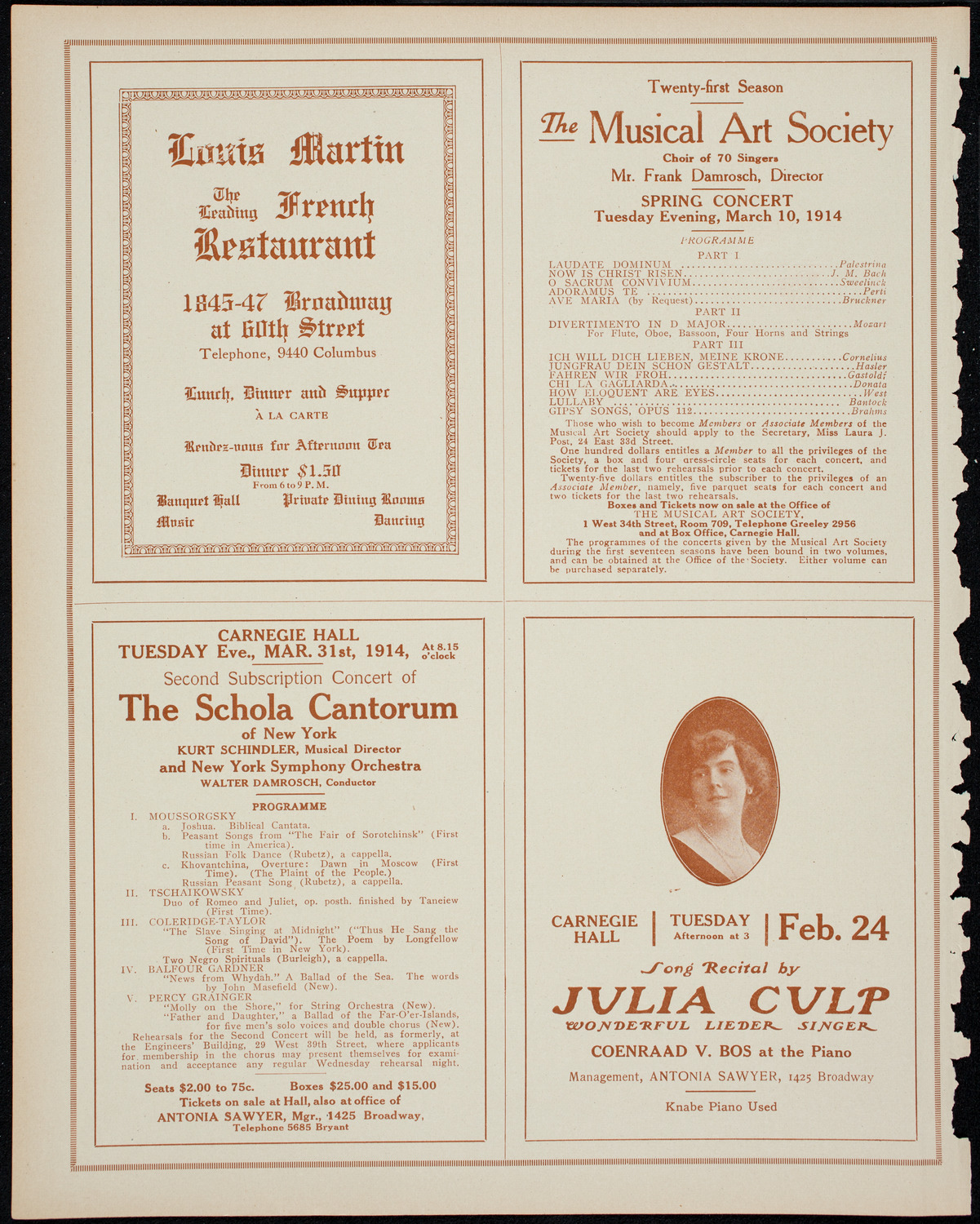 United Hebew Trades of New York 25th Anniversary Festival, January 24, 1914, program page 8