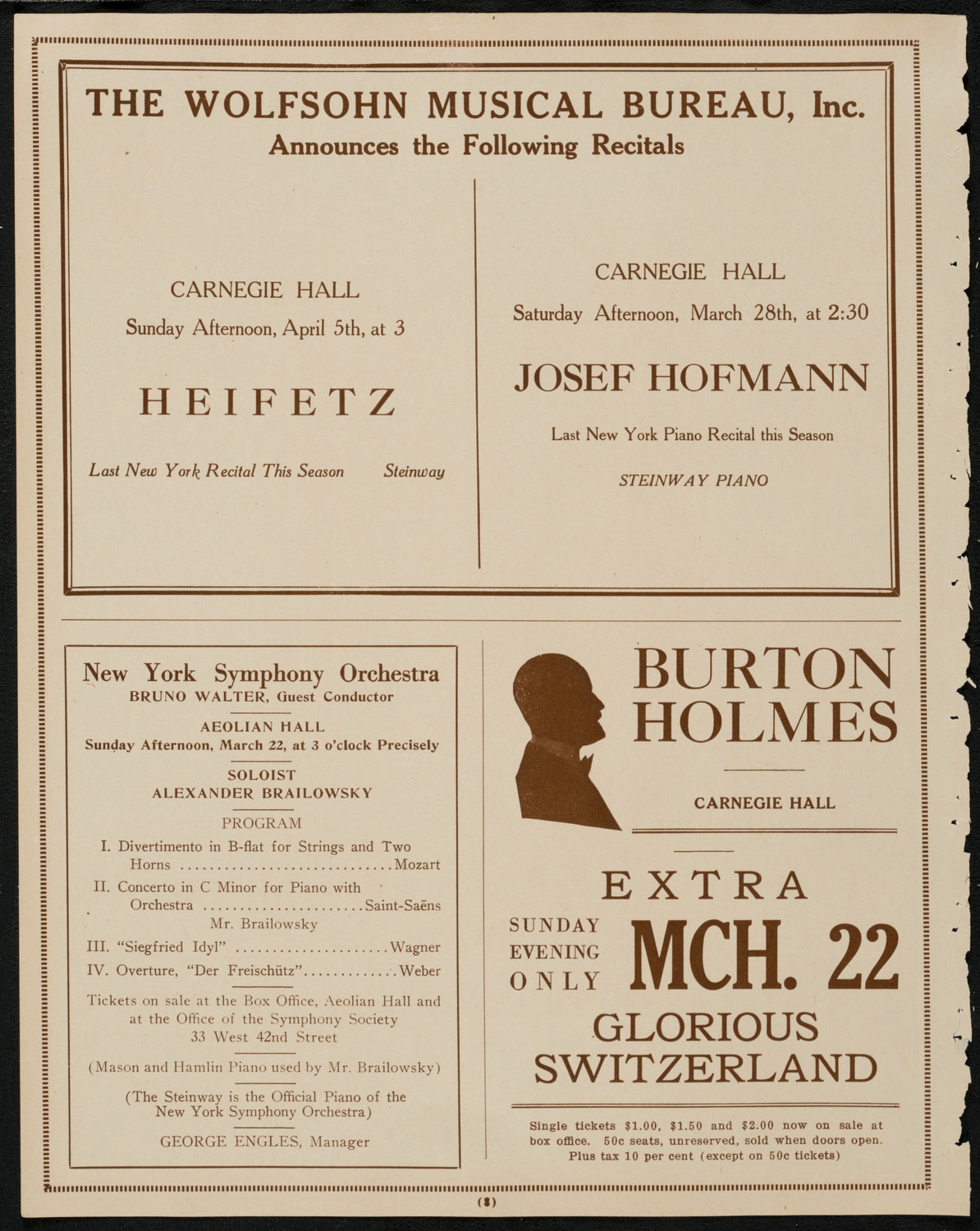 New York Philharmonic Students' Concert, March 18, 1925, program page 8