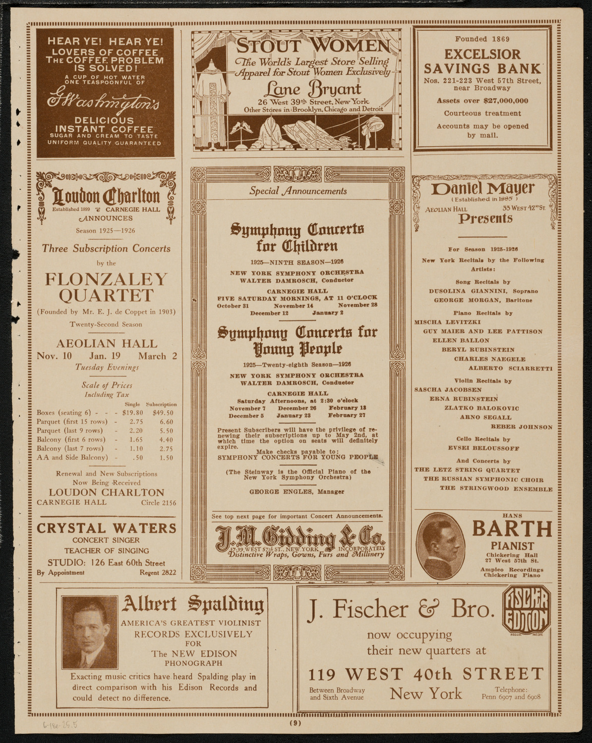 Graduation: New York Law School, June 18, 1925, program page 9