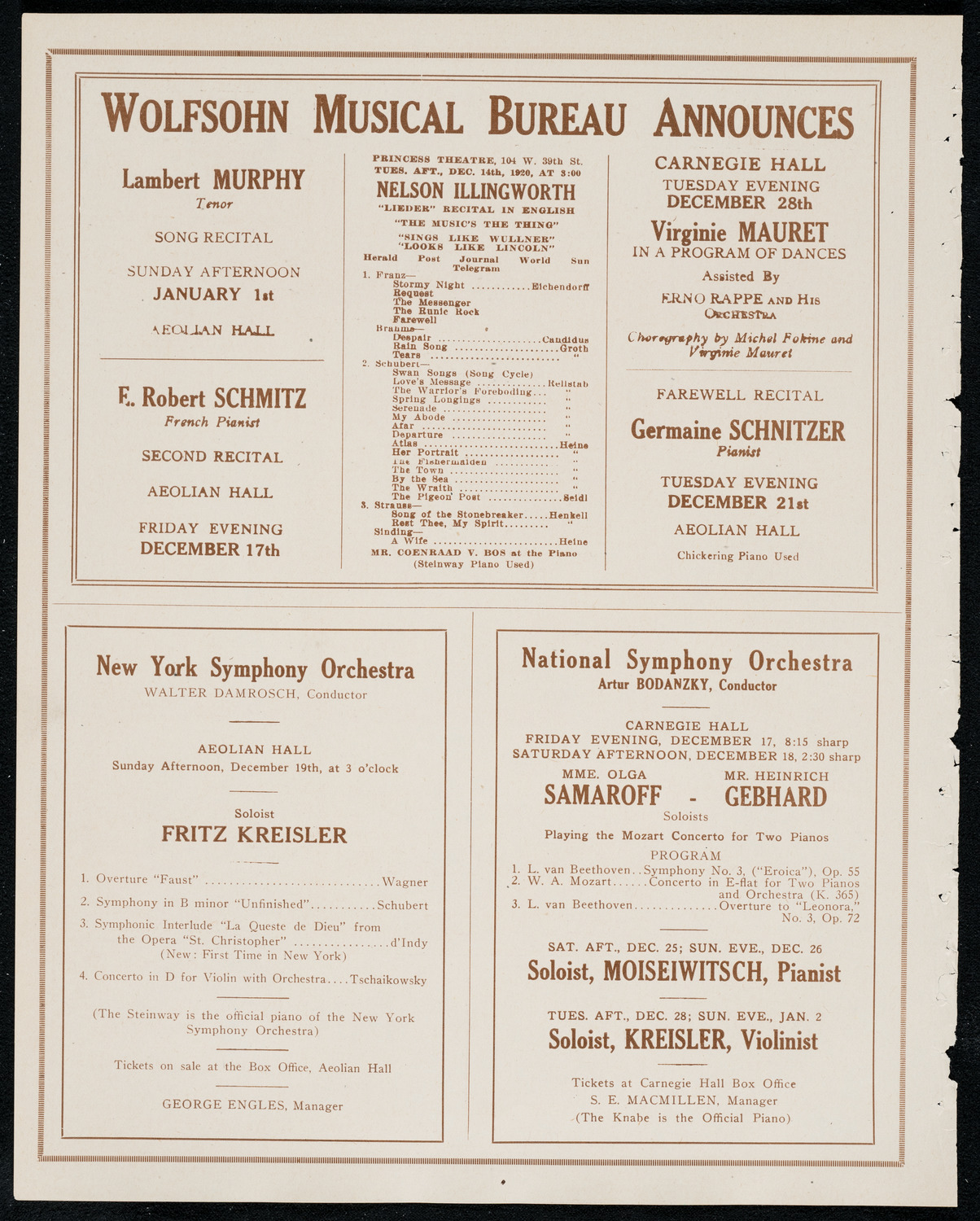 De Roda Helmuth, Soprano, December 13, 1920, program page 8