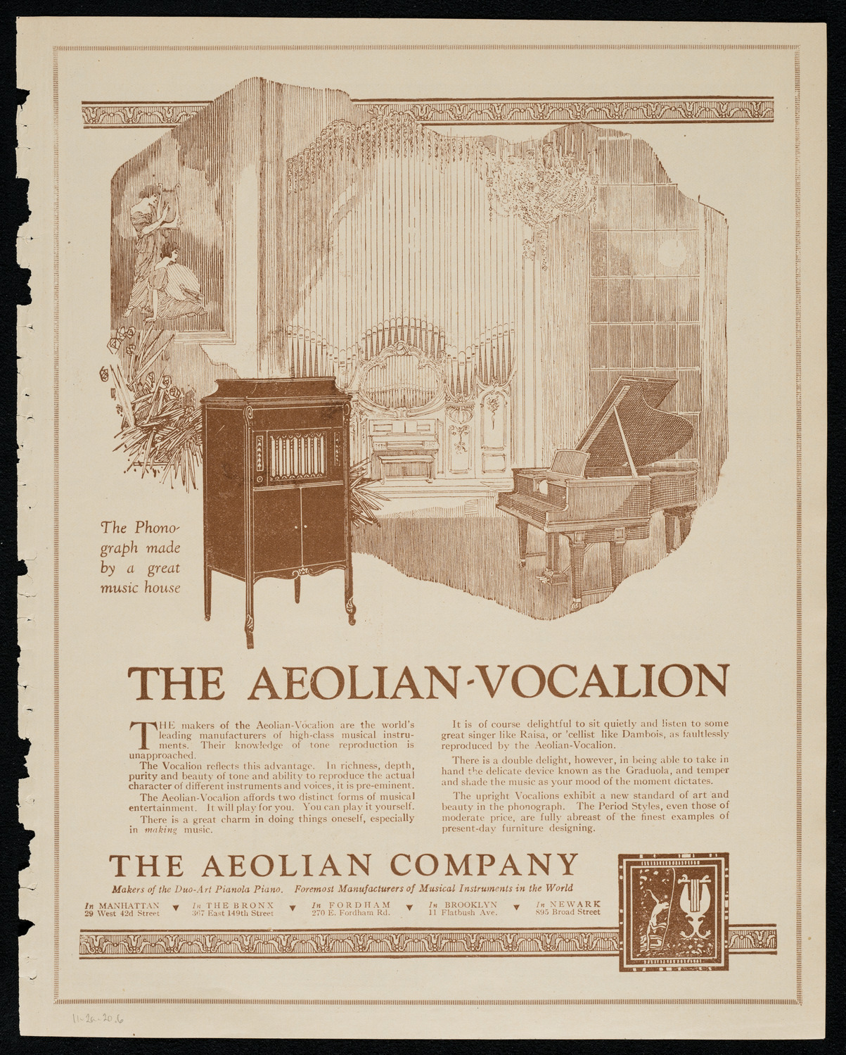 National Symphony Orchestra, November 2, 1920, program page 11