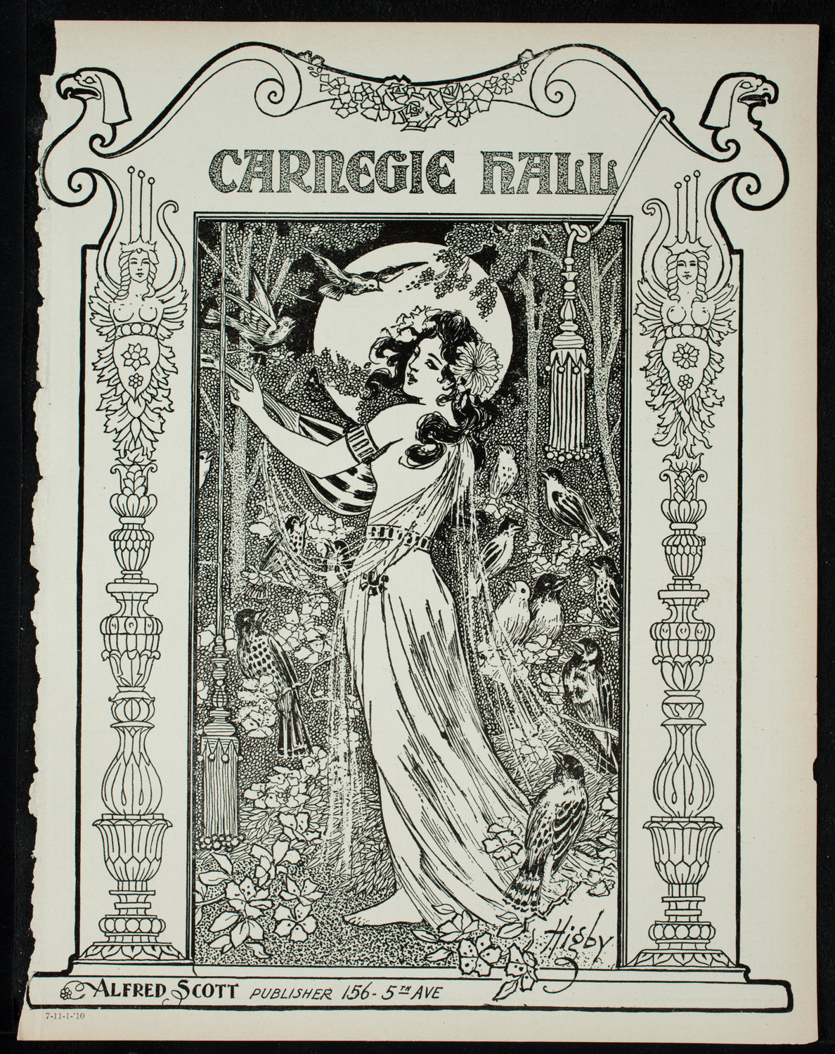 New York Philharmonic, November 1, 1910, program page 1