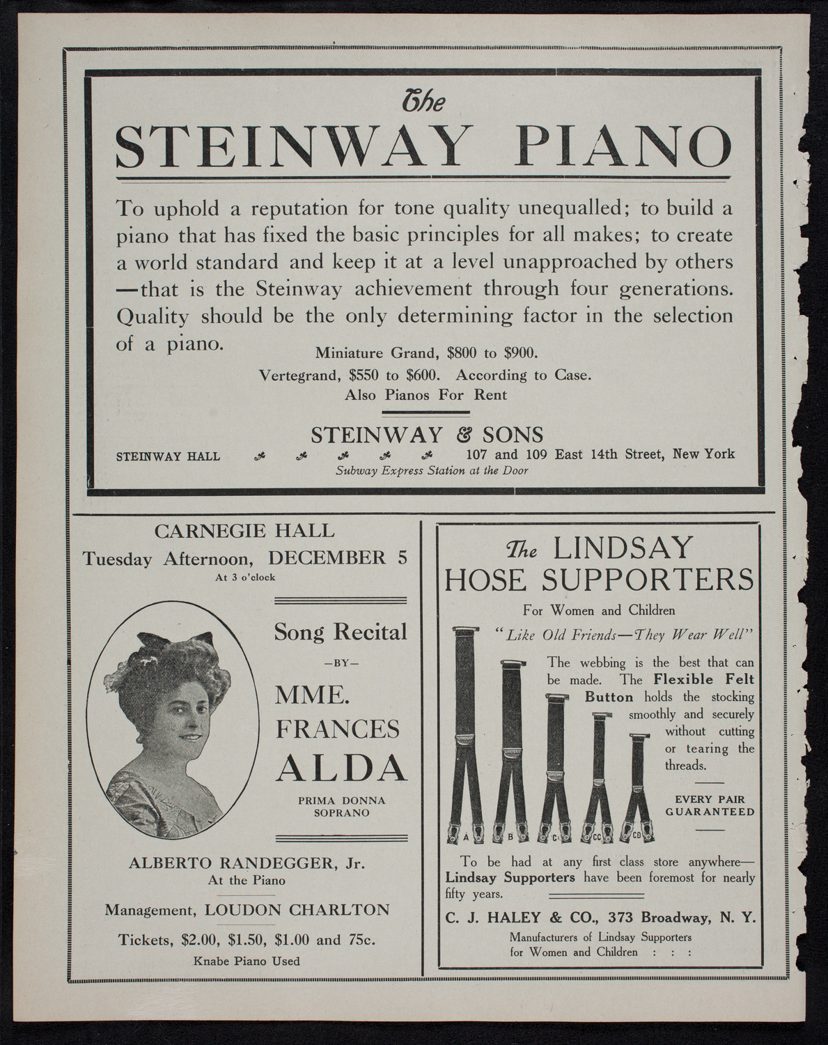 Boston Symphony Orchestra, November 11, 1911, program page 4