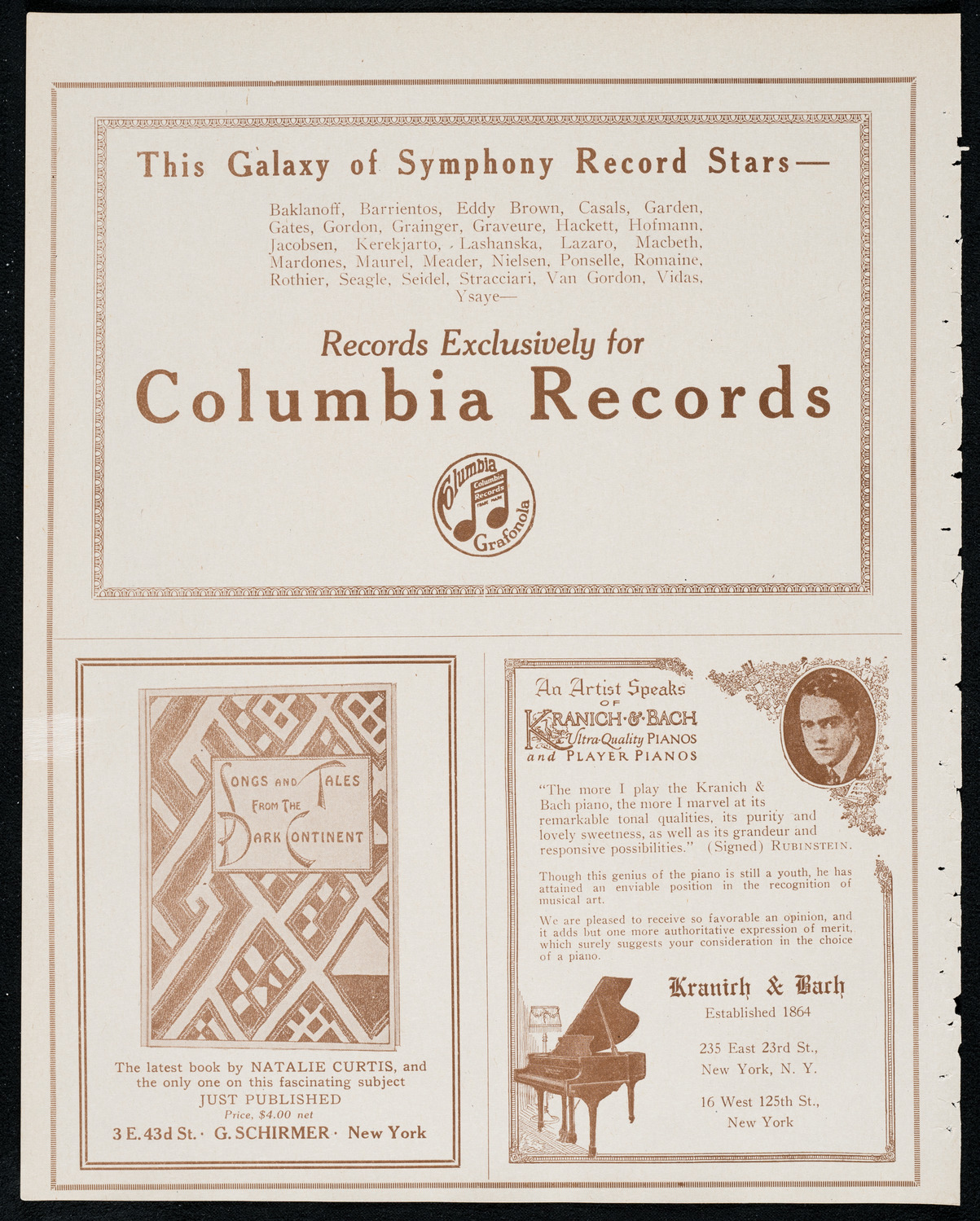 National Symphony Orchestra, December 17, 1920, program page 6