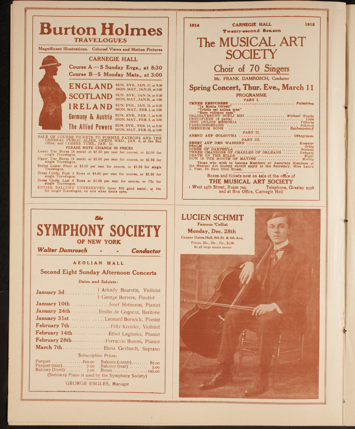 People's Symphony Concert, December 20, 1914, program page 8