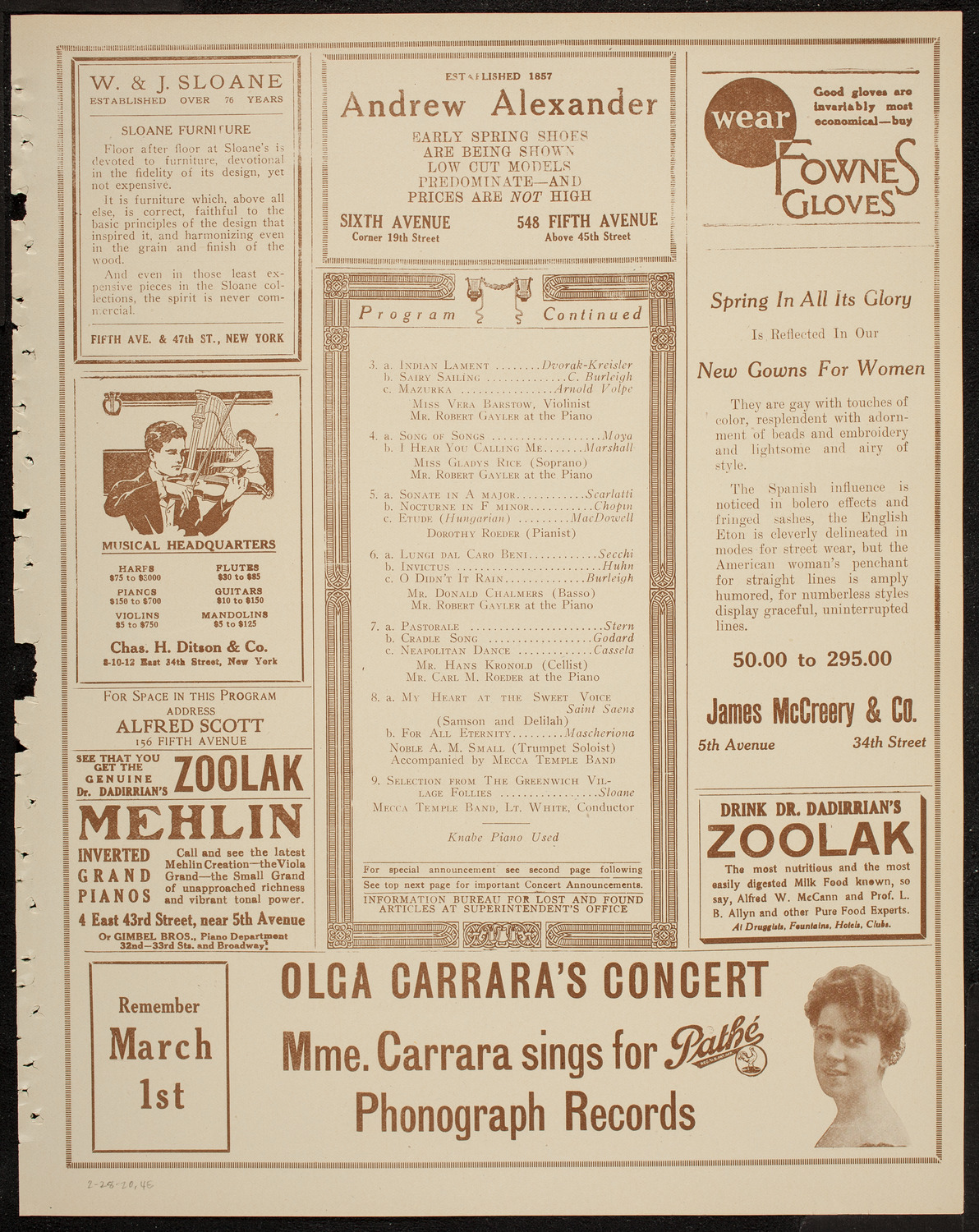 Mecca Temple: Ladies' Night, February 28, 1920, program page 7