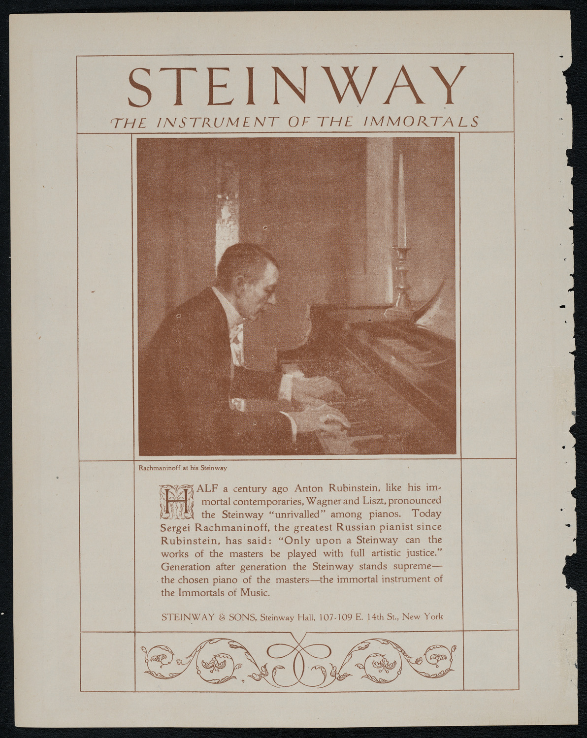 National Symphony Orchestra, February 7, 1921, program page 4