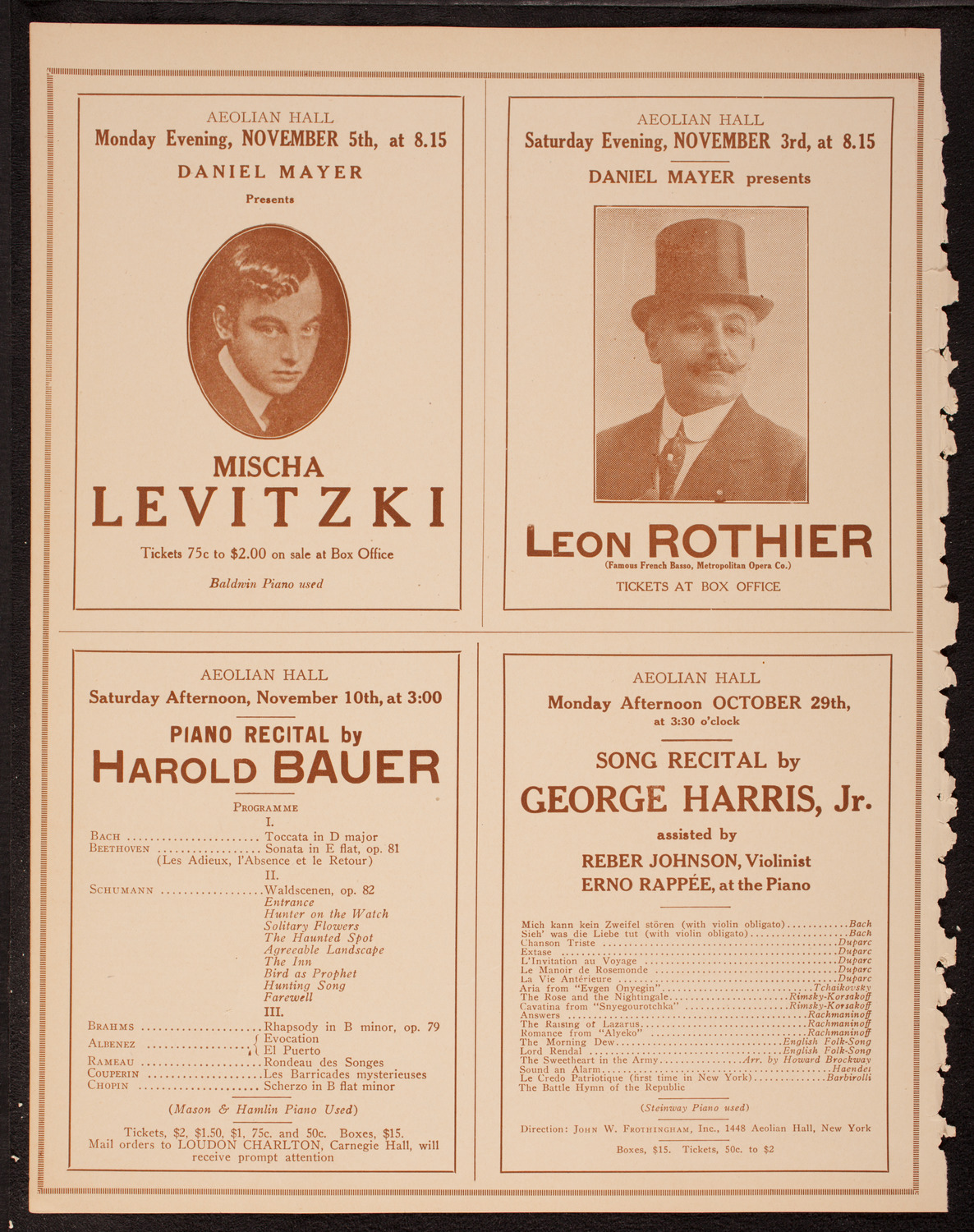 New York Philharmonic, October 25, 1917, program page 10