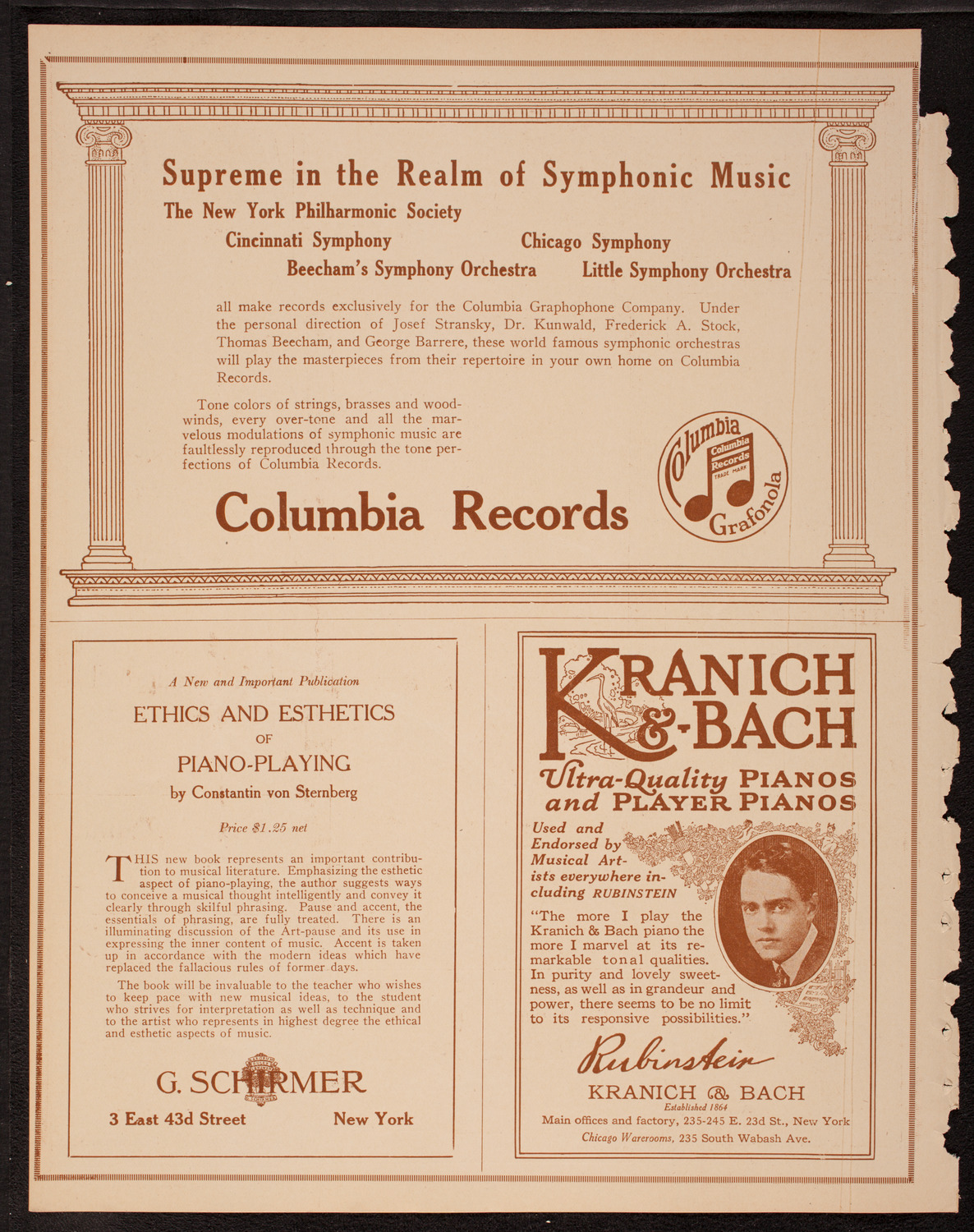 New York Symphony Orchestra, November 10, 1917, program page 6