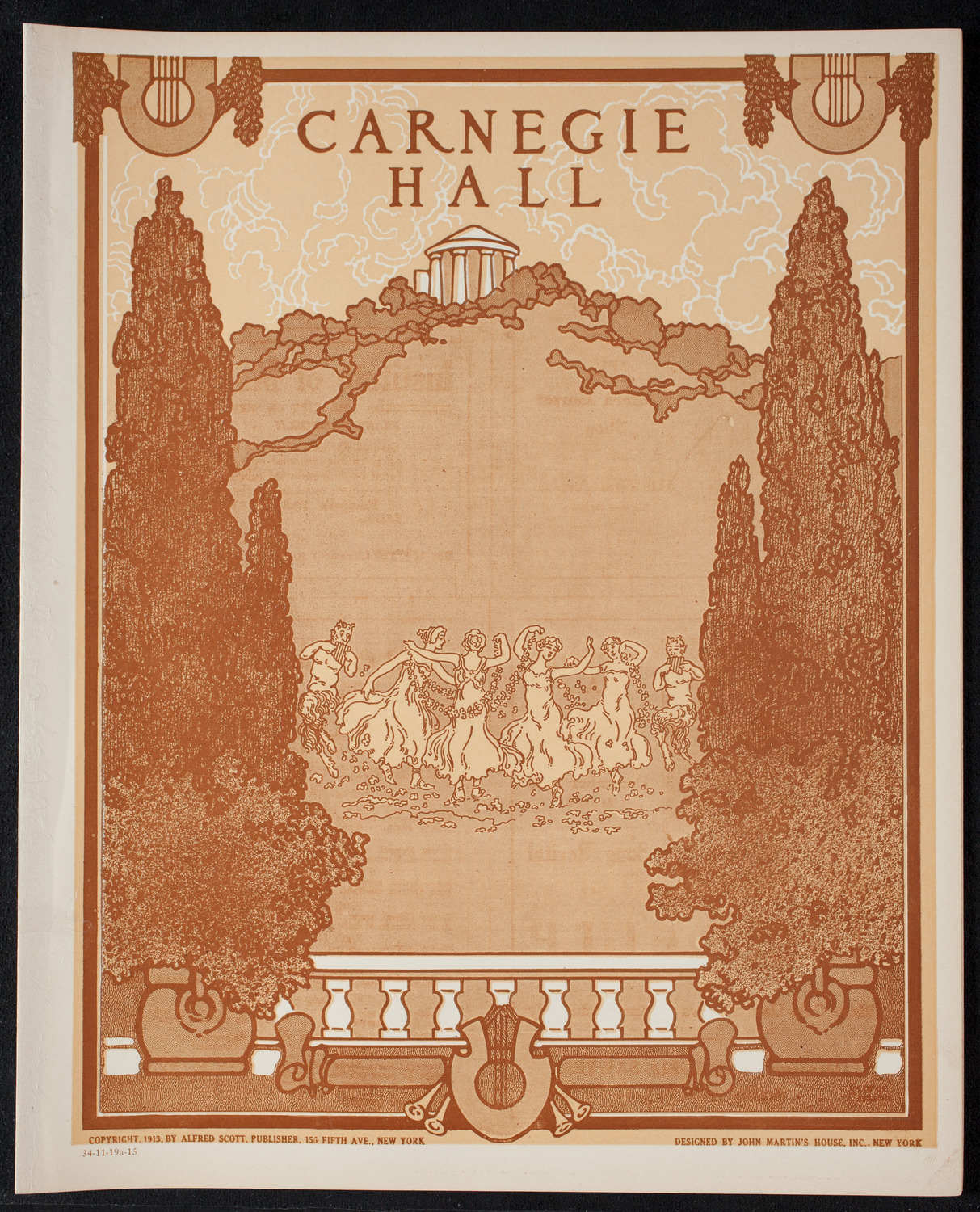 New York Philharmonic, November 19, 1915, program page 1