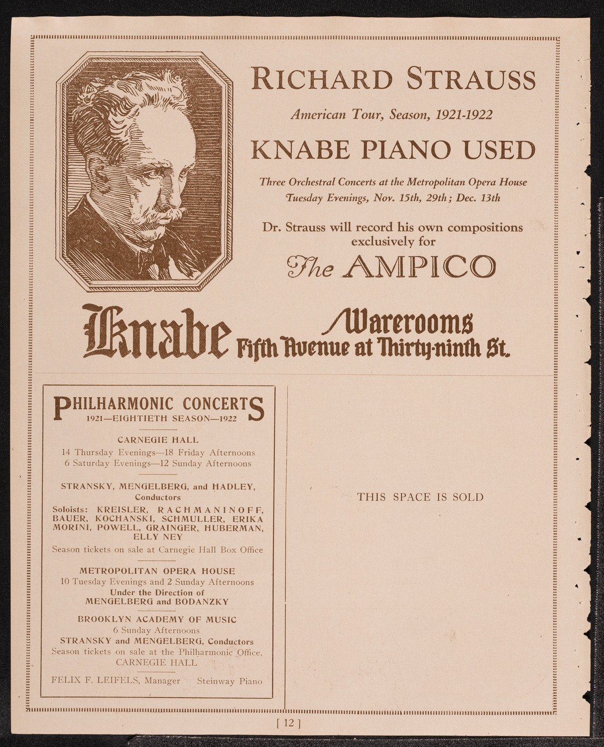 Alexander Akimoff, Bass, October 20, 1921, program page 12