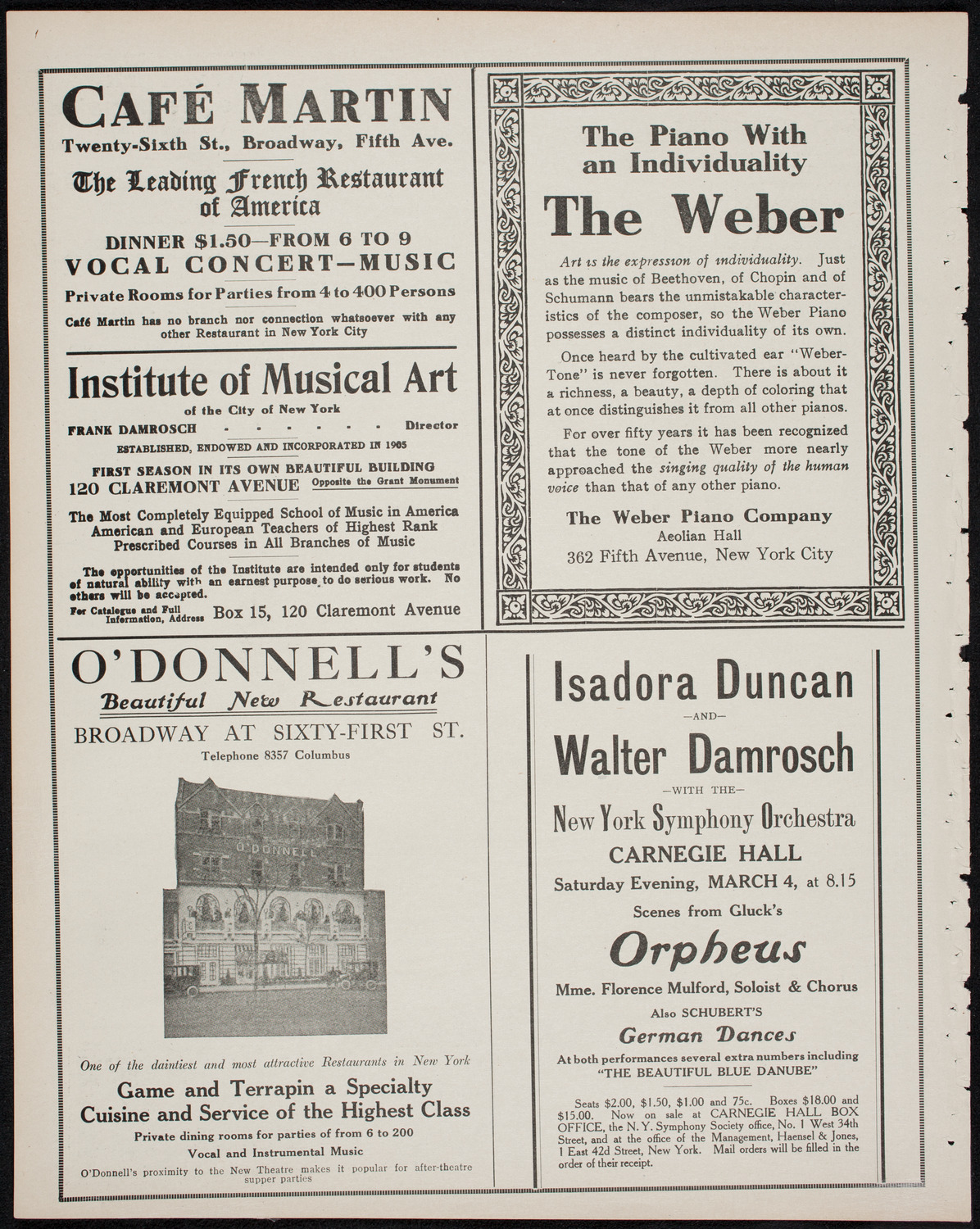 MacDowell Chorus, March 3, 1911, program page 6