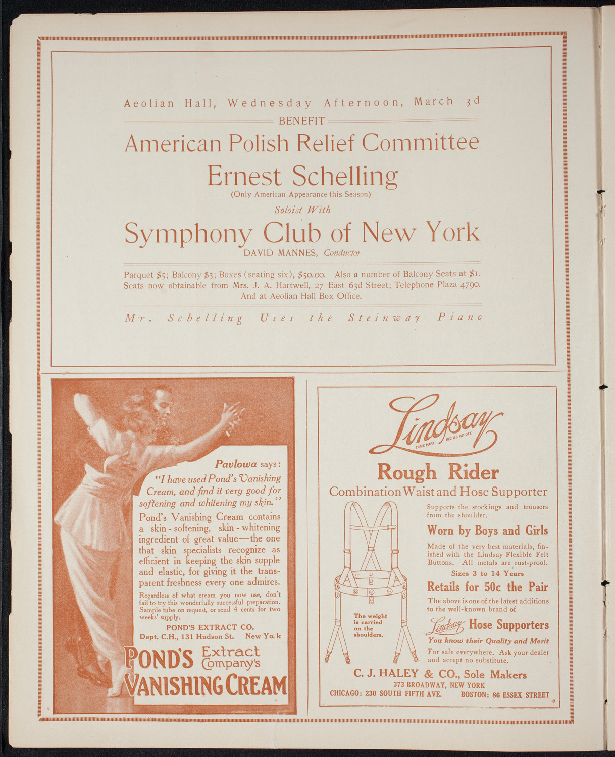 Concert of Compositions by Sigismond Stojowski, March 1, 1915, program page 4