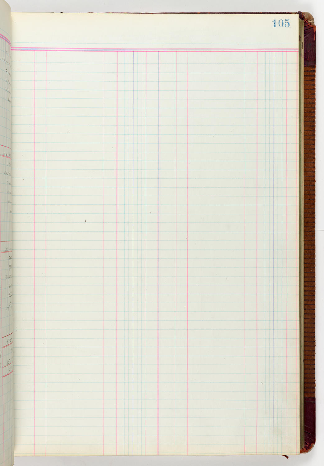 Music Hall Accounting Ledger Journal, volume 6, page 105