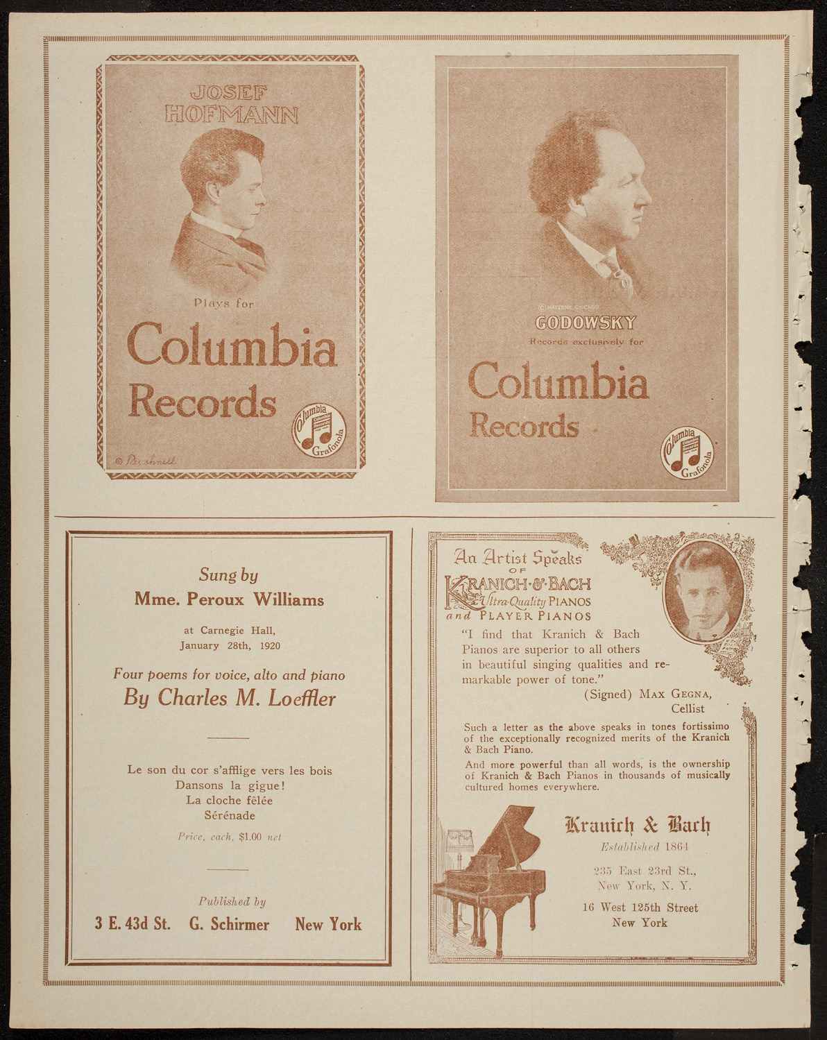 New Symphony Orchestra, January 28, 1920, program page 6