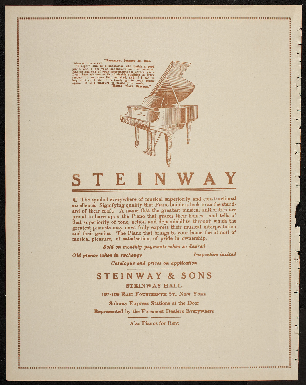 Josef Lhévinne, Piano, April 18, 1920, program page 4