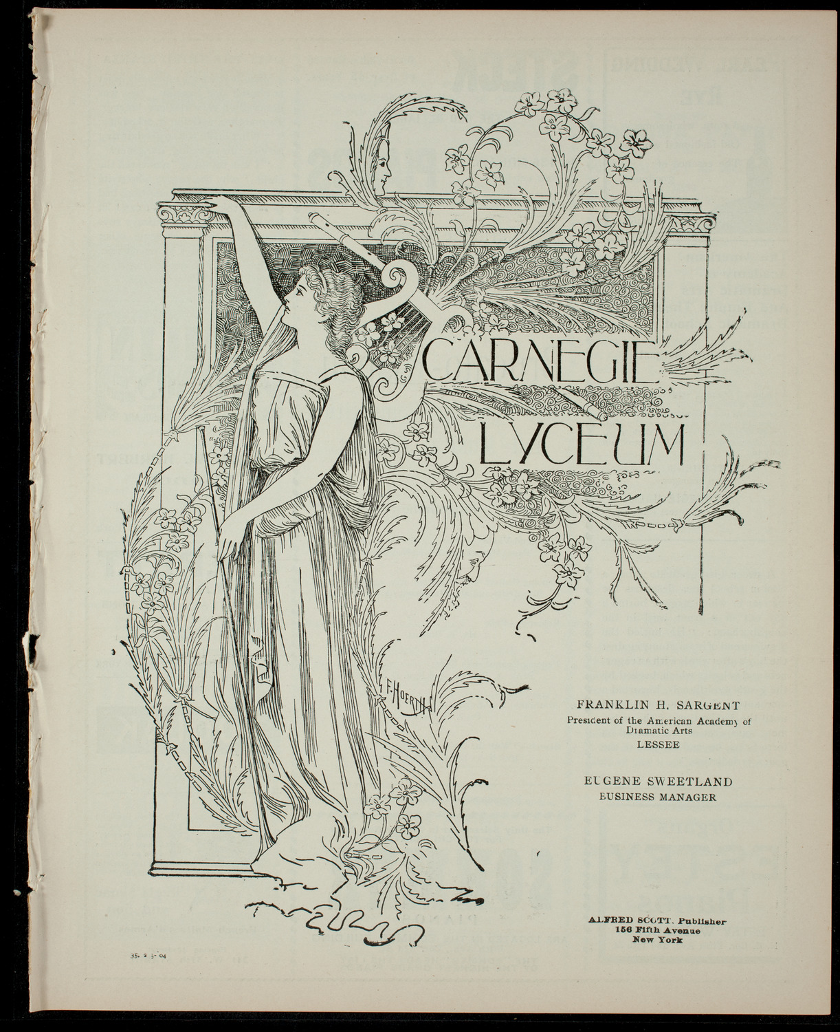 Brucato-Rispoli Fencing Competition and Musical Concert, February 3, 1904, program page 1