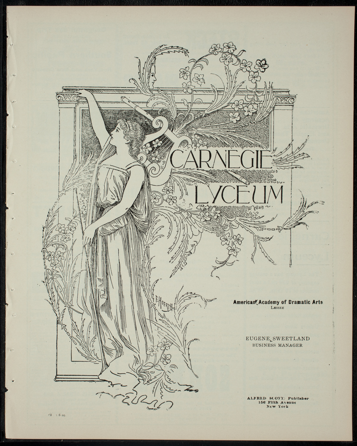 American Academy of Dramatic Arts, March 6, 1905, program page 1