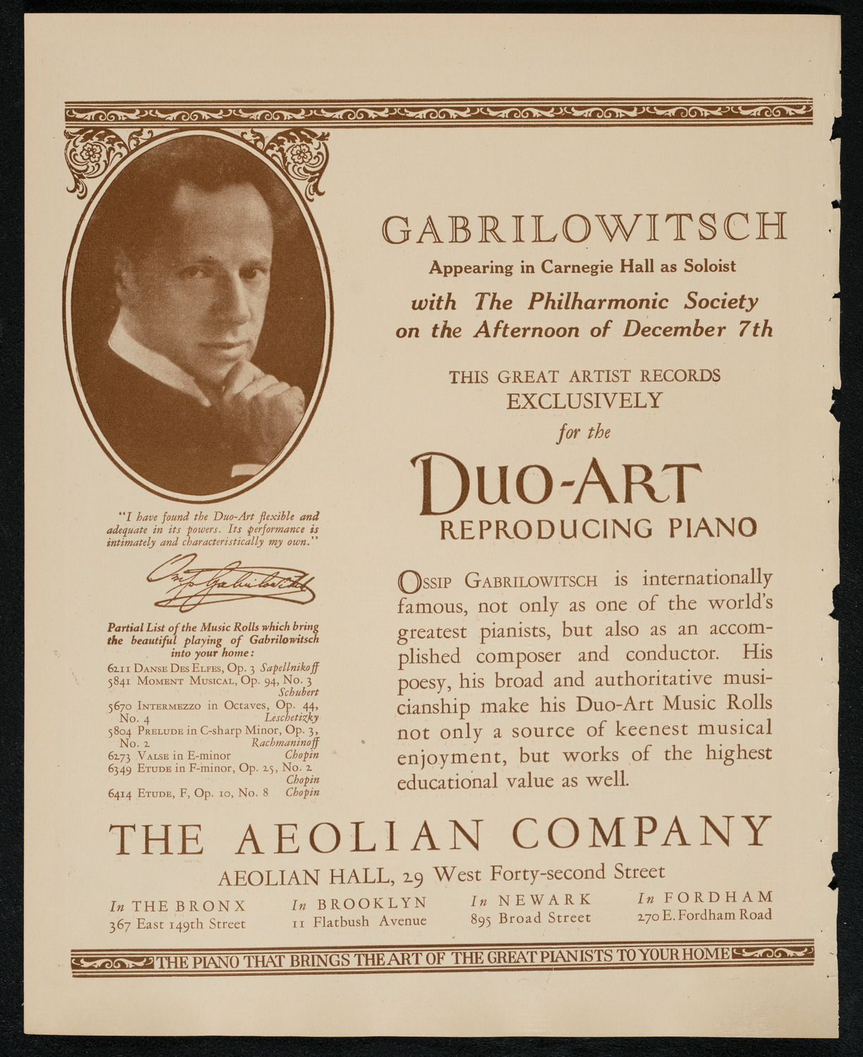 New York Symphony Orchestra, December 5, 1924, program page 2