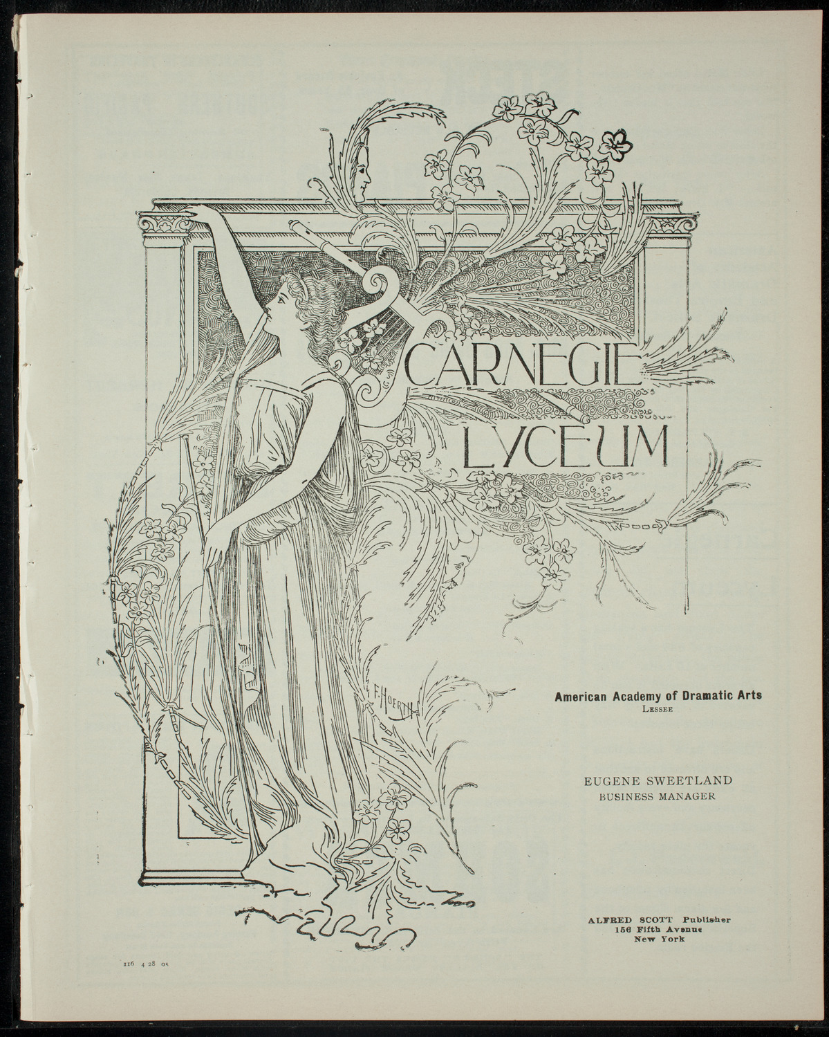 Anna Byrne and Daughters, April 28, 1905, program page 1