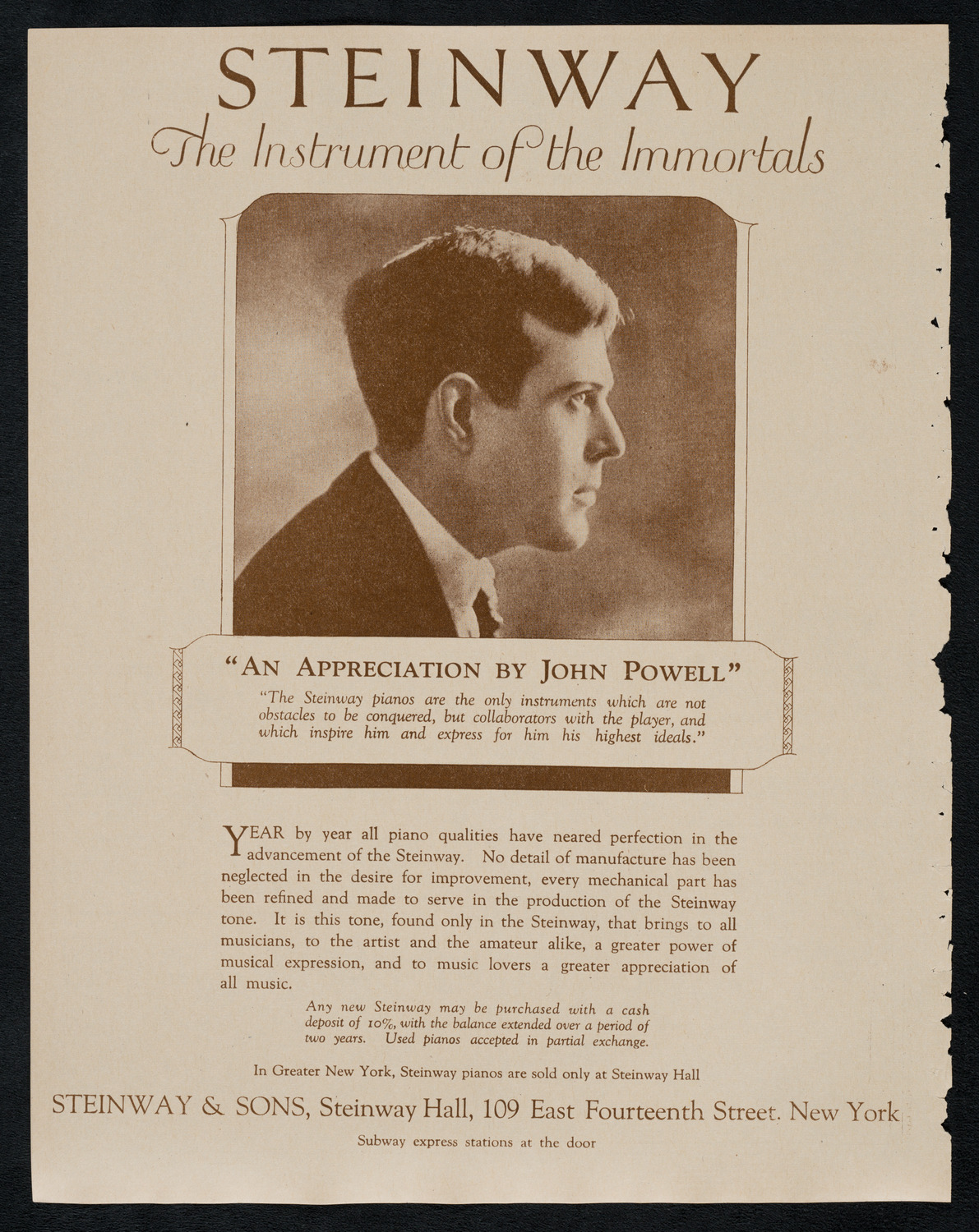 City Symphony Orchestra, March 10, 1923, program page 4