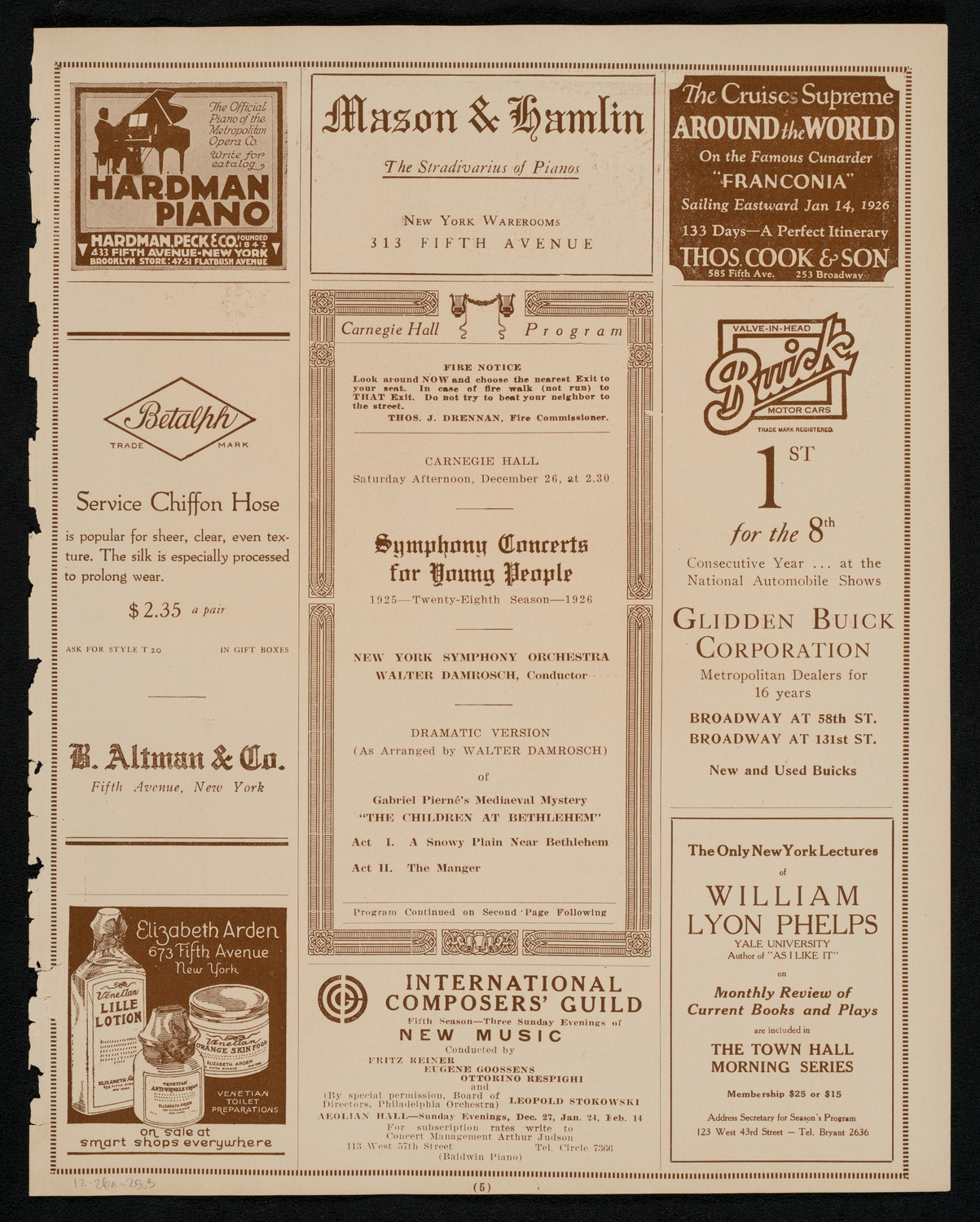 Symphony Concert for Young People, December 26, 1925, program page 5