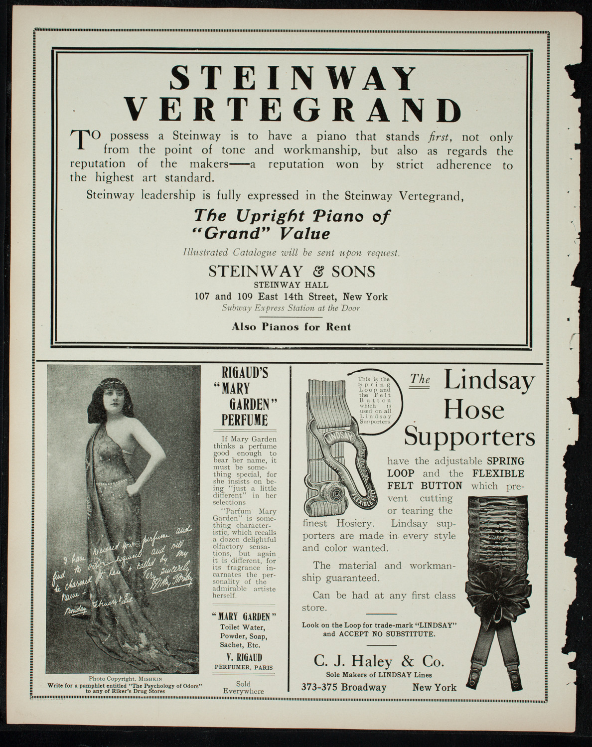 New York Philharmonic, November 18, 1910, program page 4
