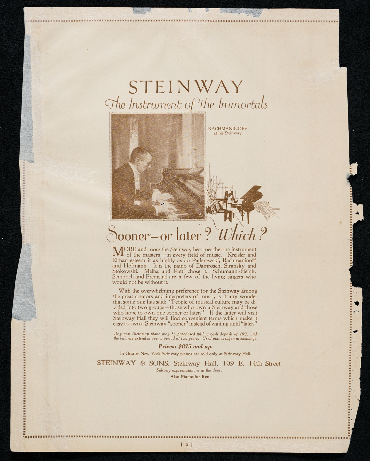 Rudolph Bochco, Violin, October 2, 1920, program page 4