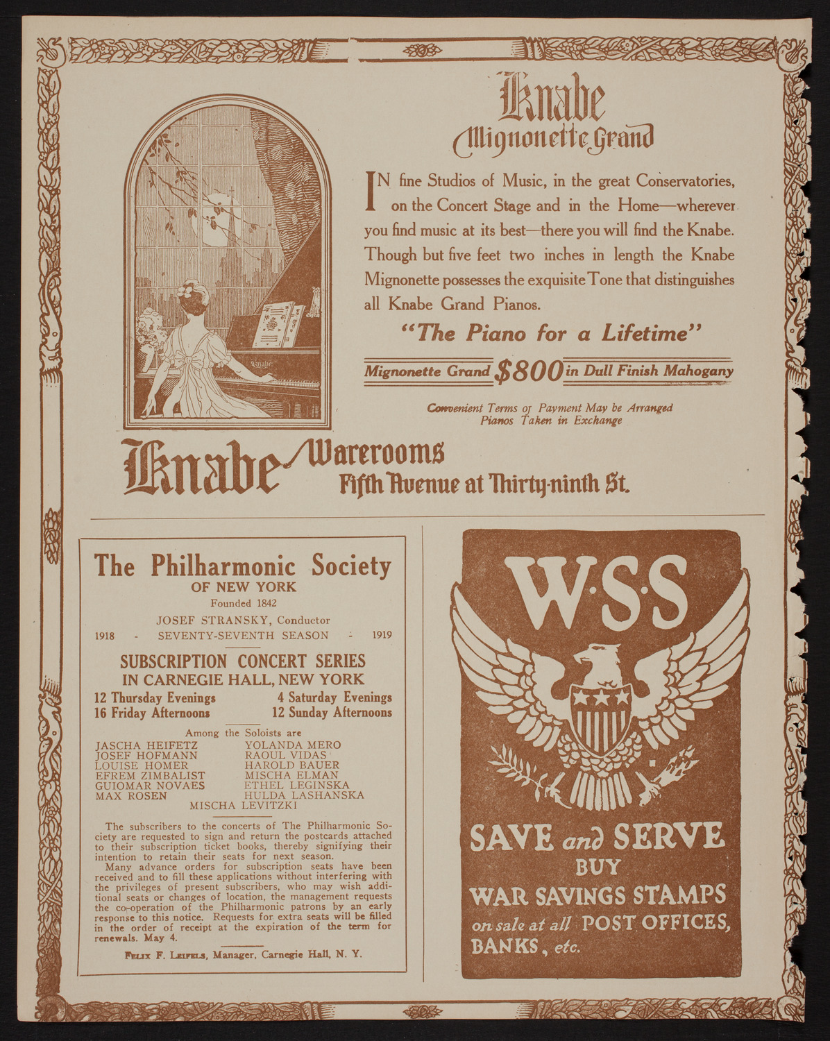Swedish Singing Society Lyran, May 12, 1918, program page 12
