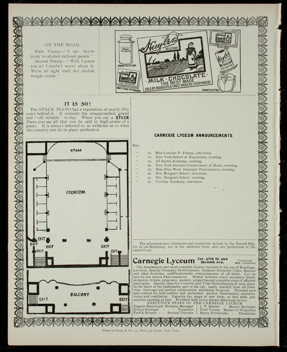 De Witt Clinton Dramatic Society, May 14, 1904, program page 4