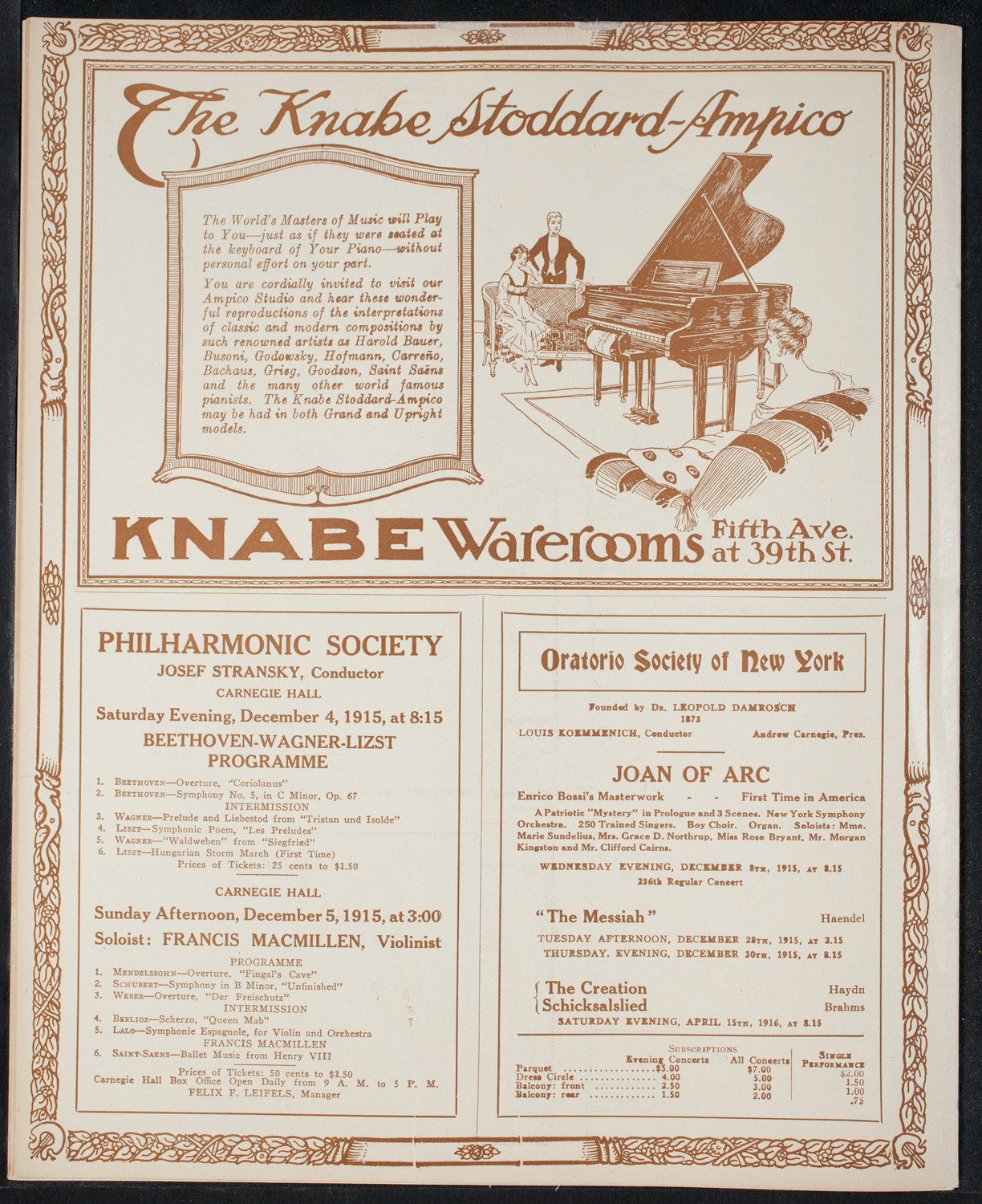 Boston Symphony Orchestra, December 4, 1915, program page 12