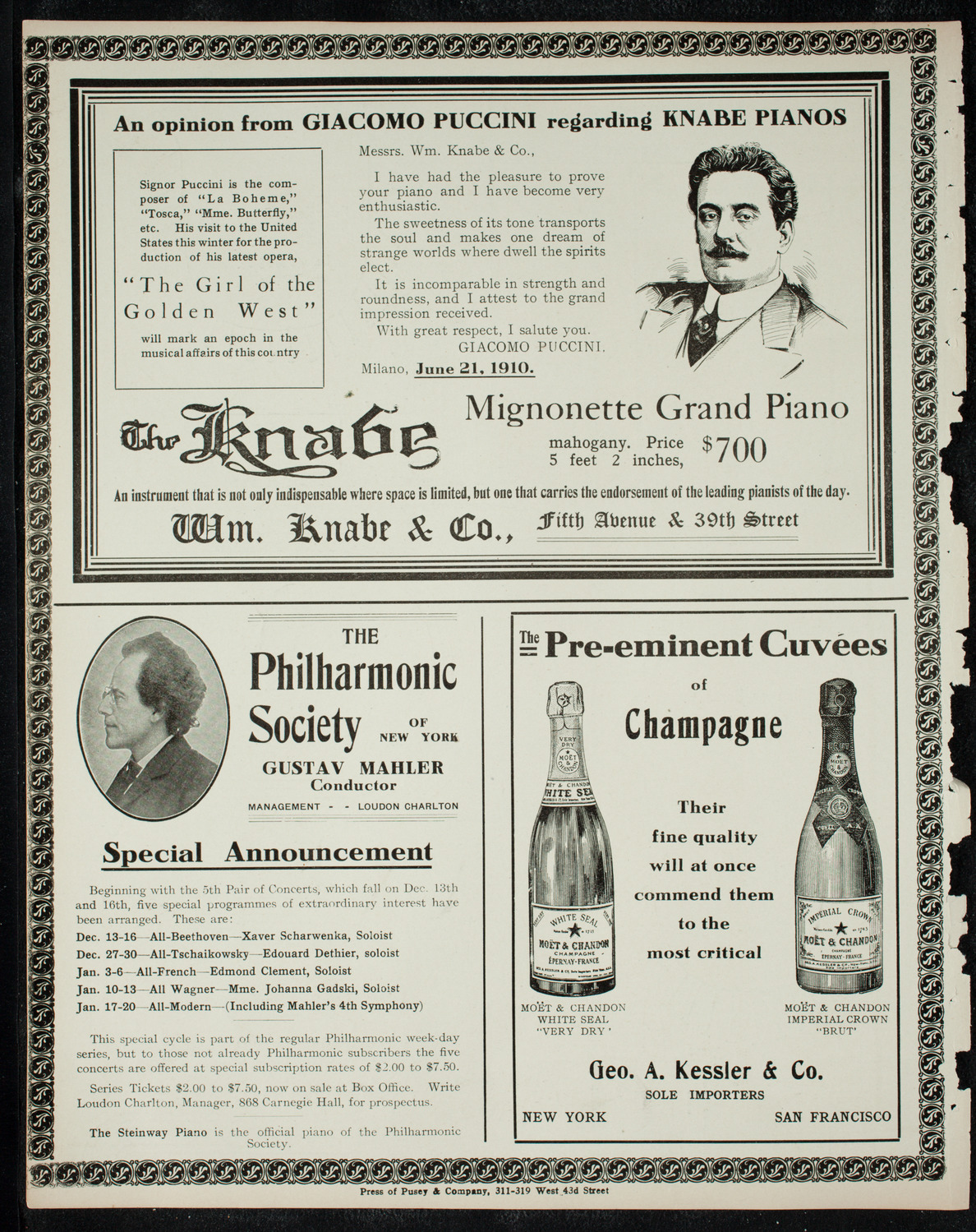 Great Imperial Russian Court Balalaika Orchestra, December 3, 1910, program page 12