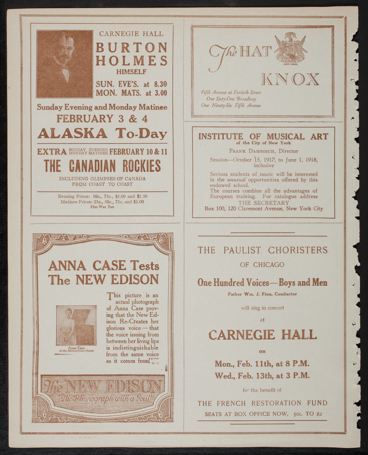 New York Philharmonic, February 1, 1918, program page 2