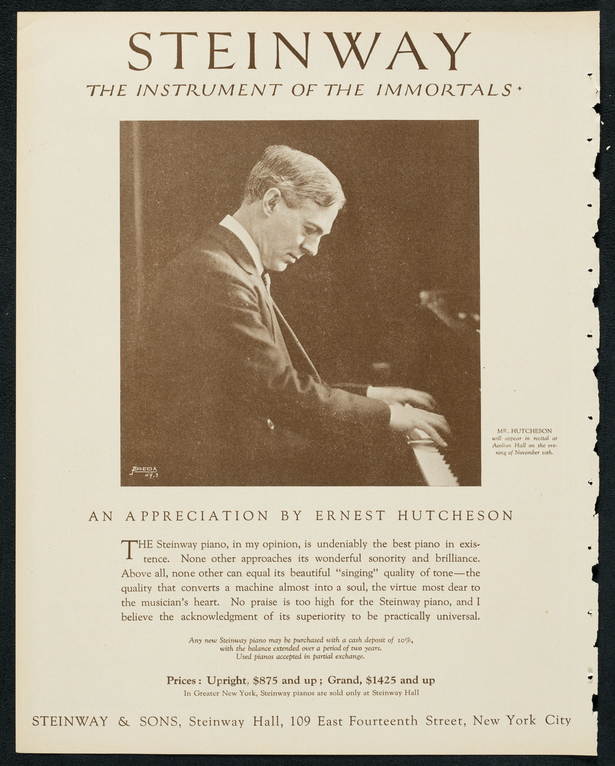 New York Philharmonic, November 8, 1923, program page 4