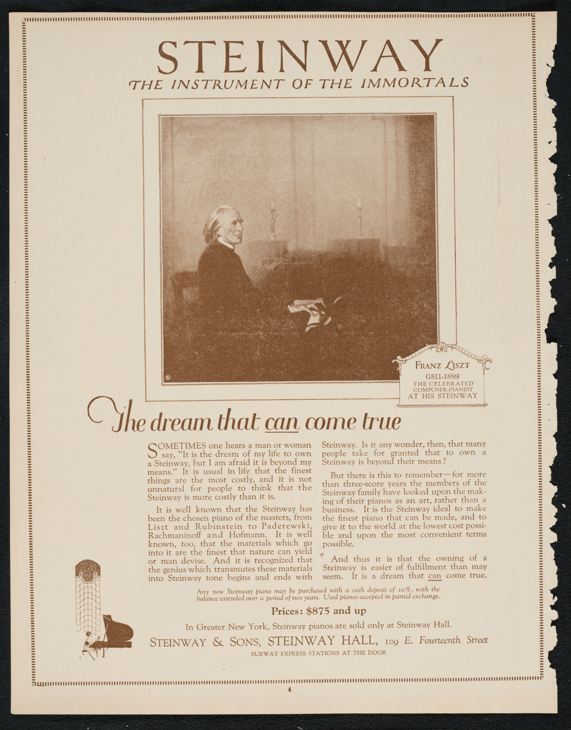 Florence Easton, Soprano, November 2, 1922, program page 4