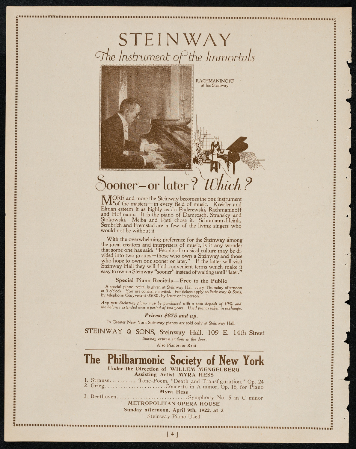 Meeting: Association Against the Prohibition Amendment, April 6, 1922, program page 4