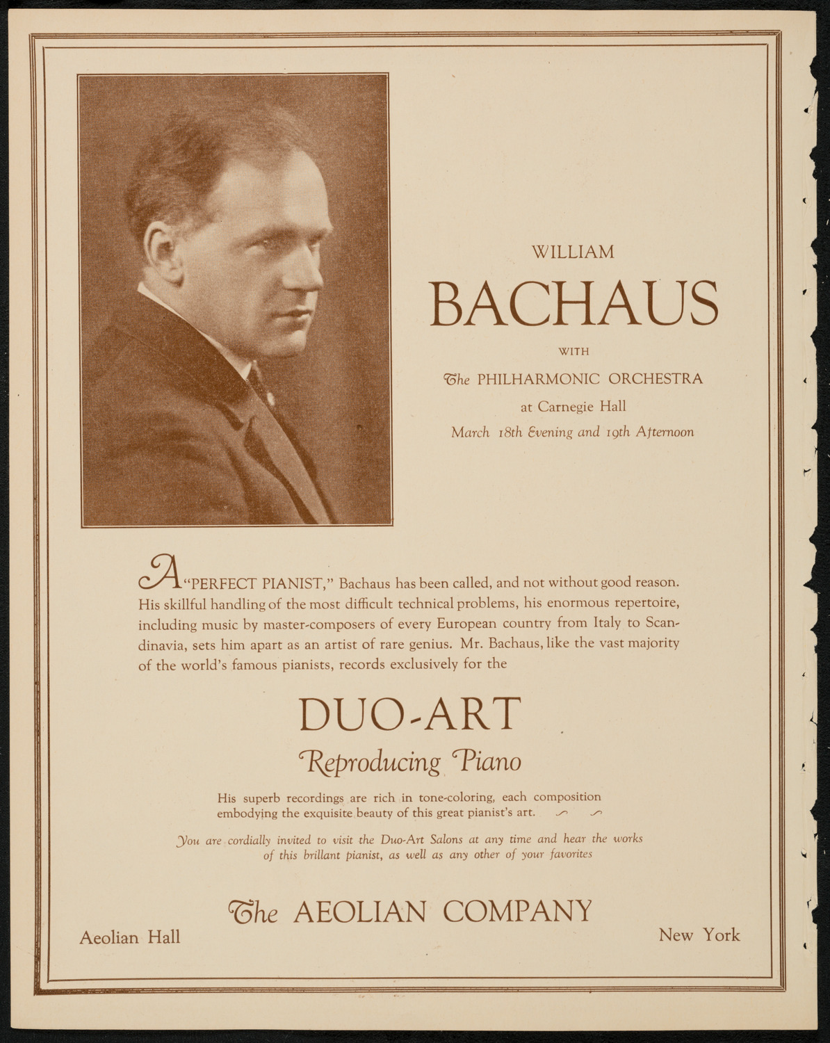 New York Philharmonic Students' Concert, March 18, 1925, program page 2