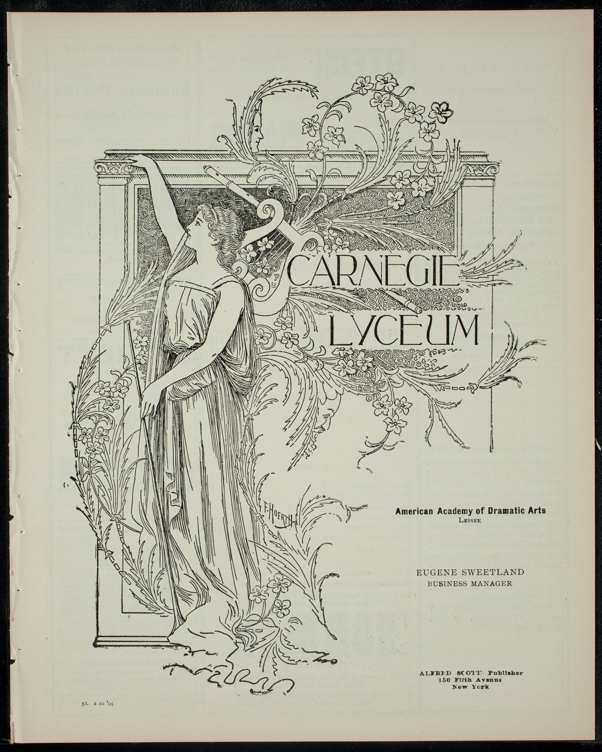 Cutler Comedy Club, February 10, 1905, program page 1