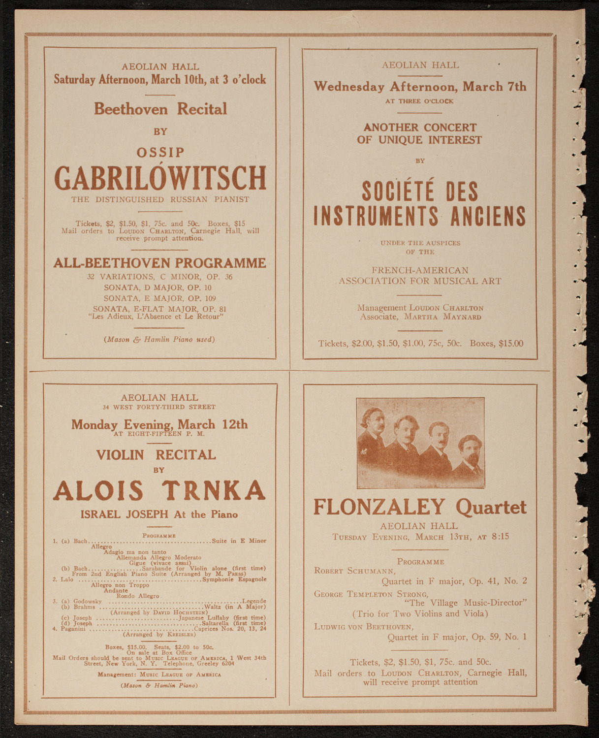 New York Philharmonic, March 2, 1917, program page 10