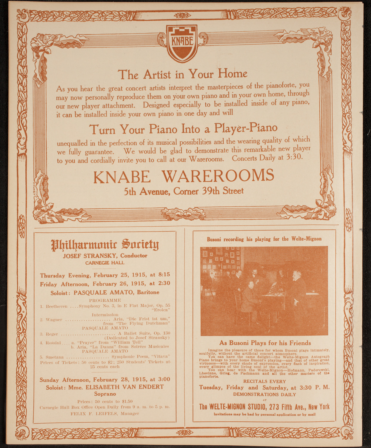 Burton Holmes Travelogue: Germany and Austria, February 22, 1915, program page 12