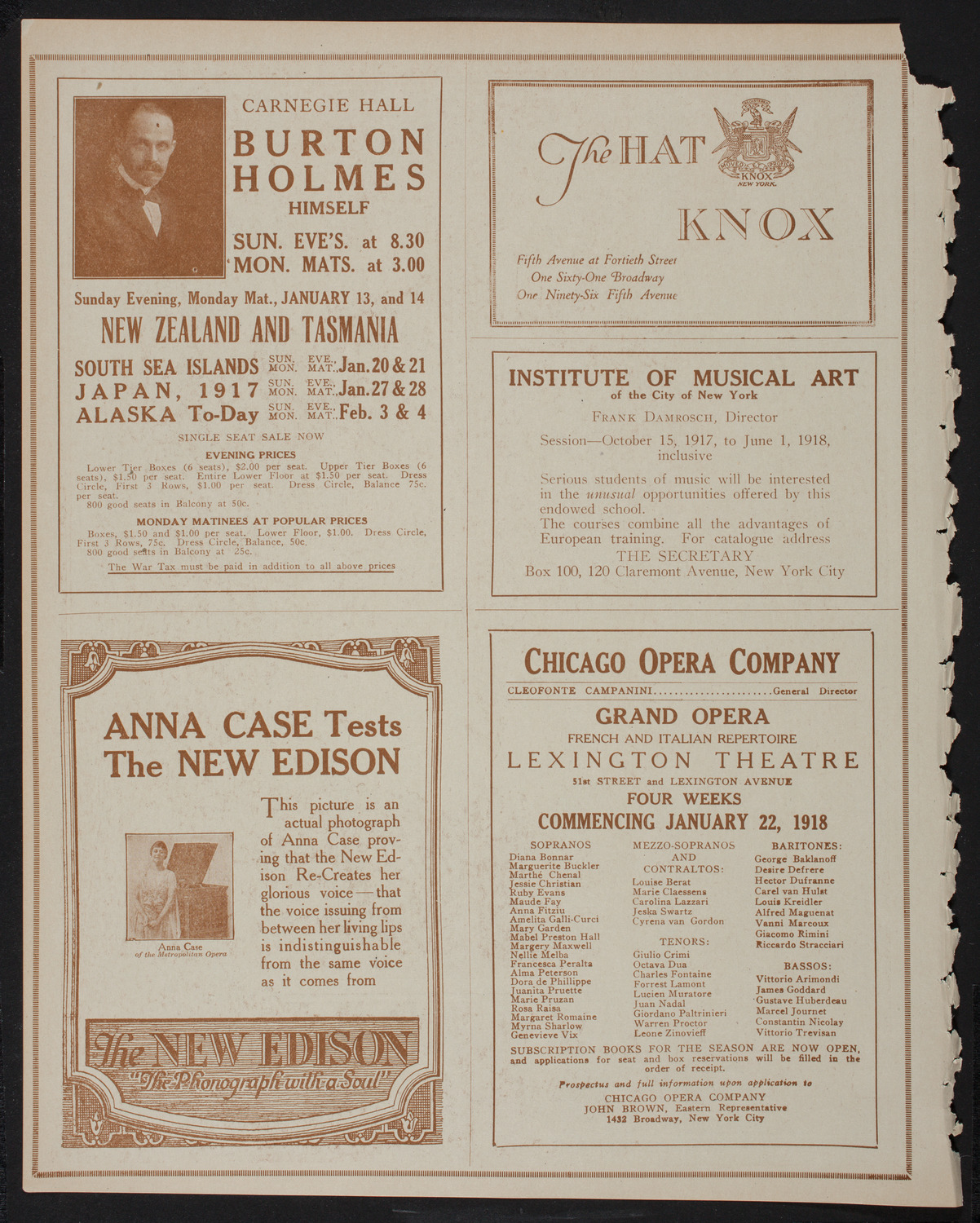 Home Symphony Concert: New York Philharmonic, January 9, 1918, program page 2