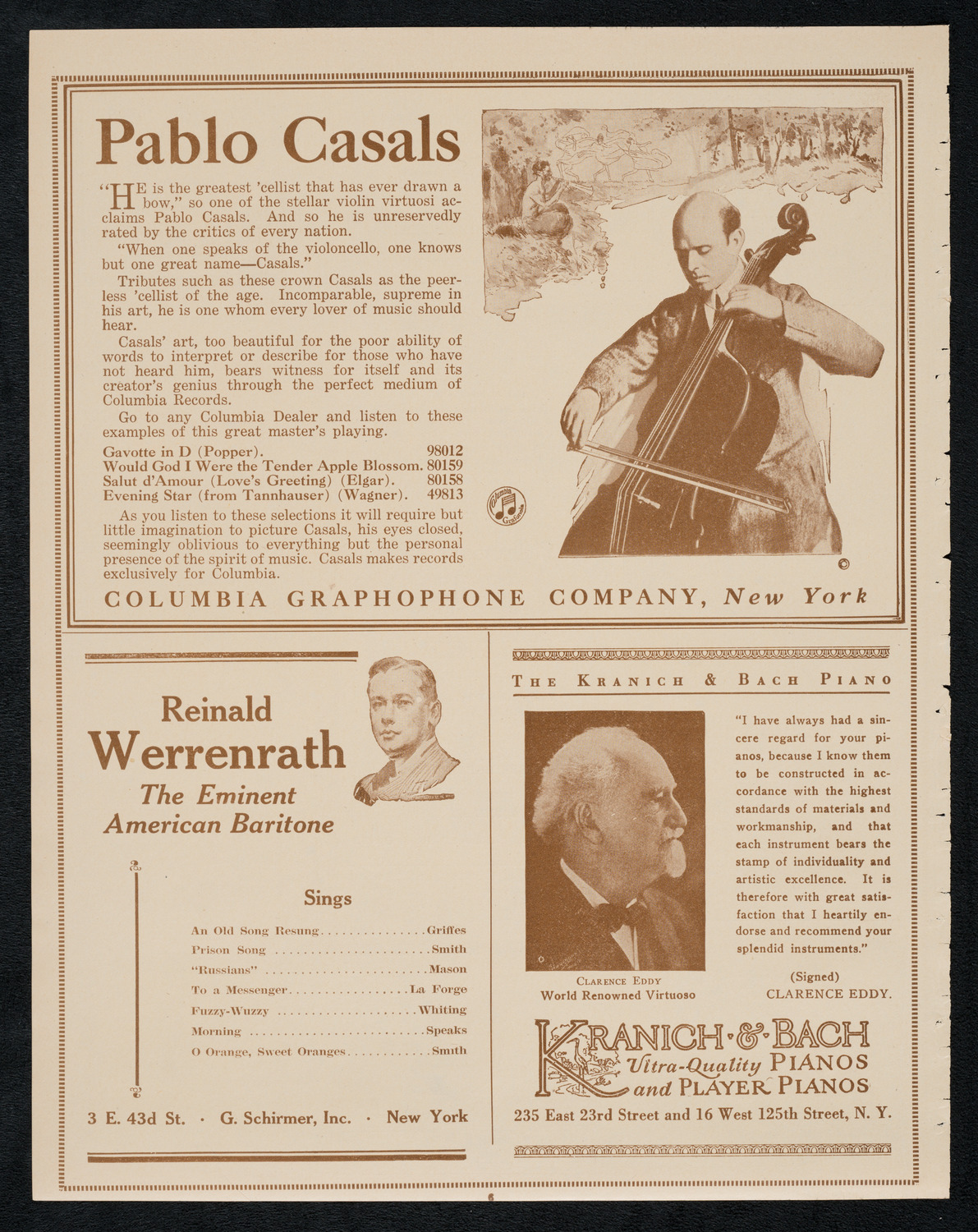 New York Philharmonic, April 6, 1923, program page 6