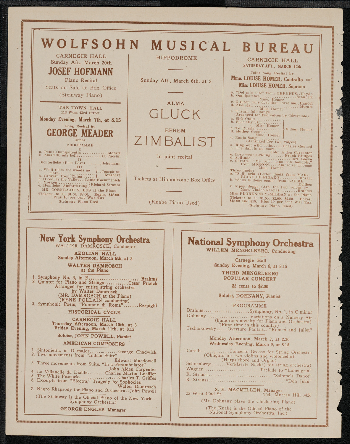 Symphony Concert for Young People, March 5, 1921, program page 8