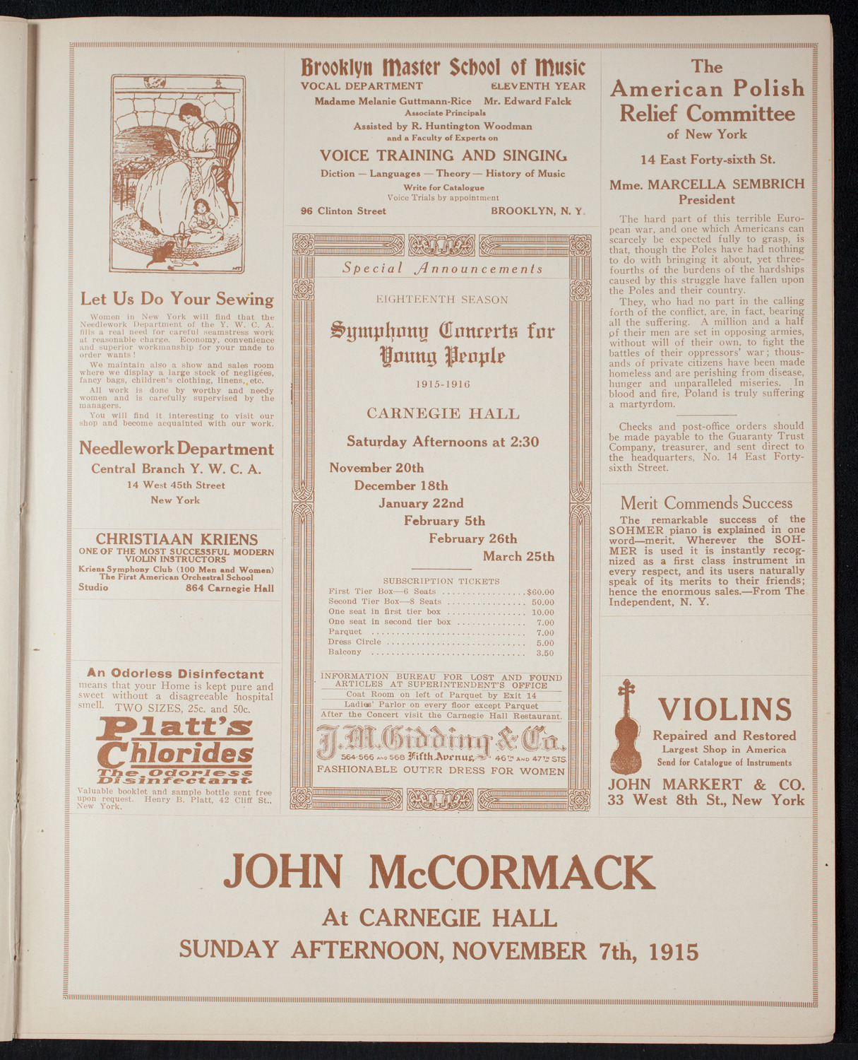 Fashion Show: "Yesterday or To-Morrow", October 9, 1915, program page 9