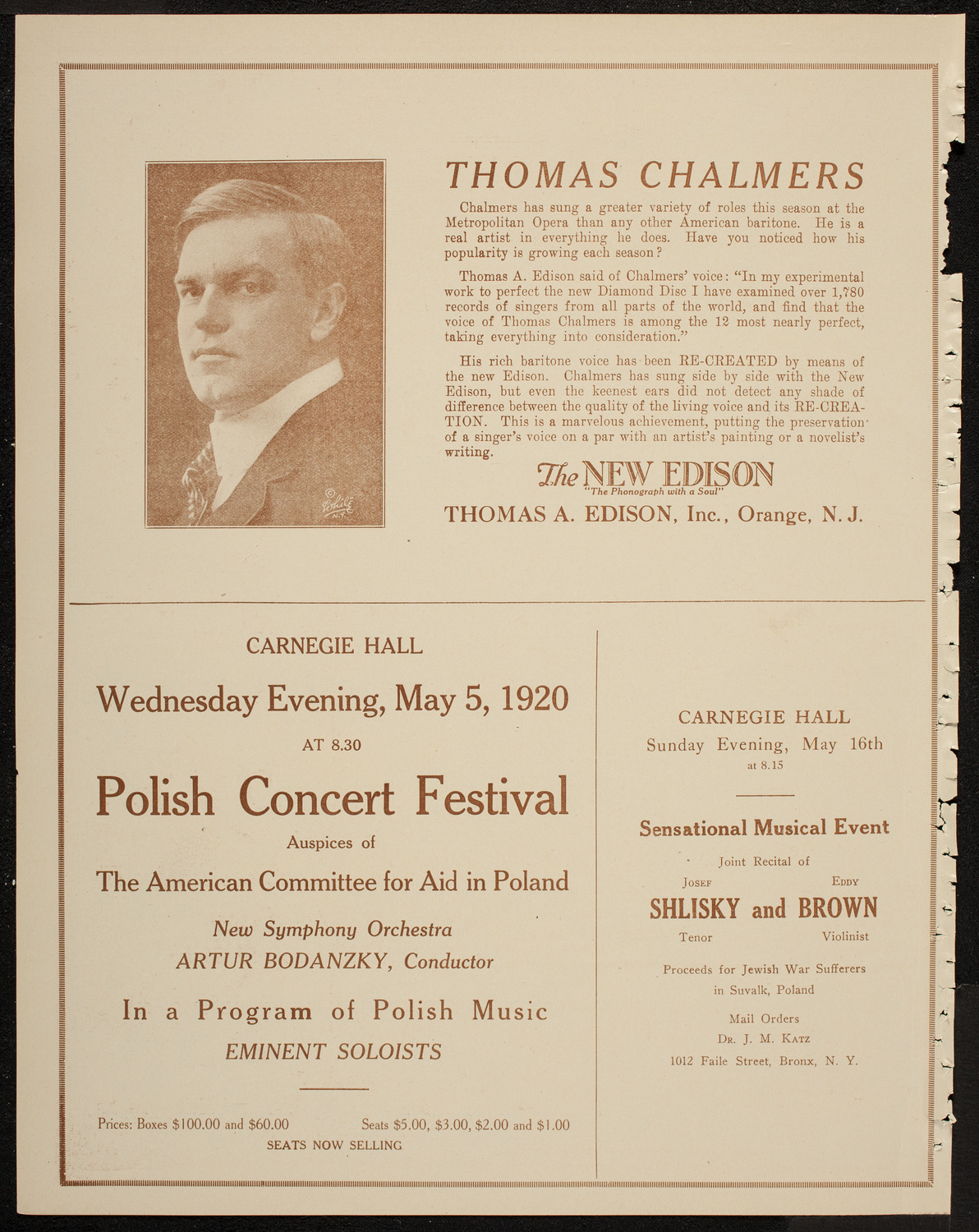 The Ampico as Soloist featuring Sue Harvard, Soprano, April 30, 1920, program page 2