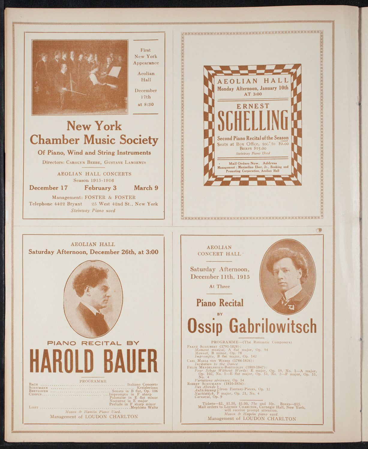 Boston Symphony Orchestra, December 2, 1915, program page 10