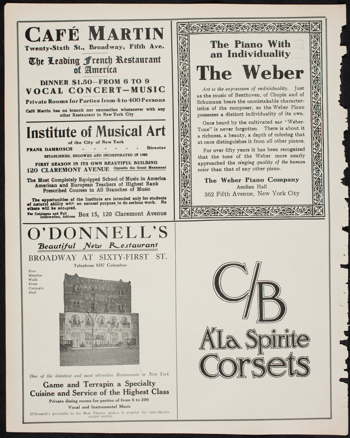New York Philharmonic, March 7, 1911, program page 6