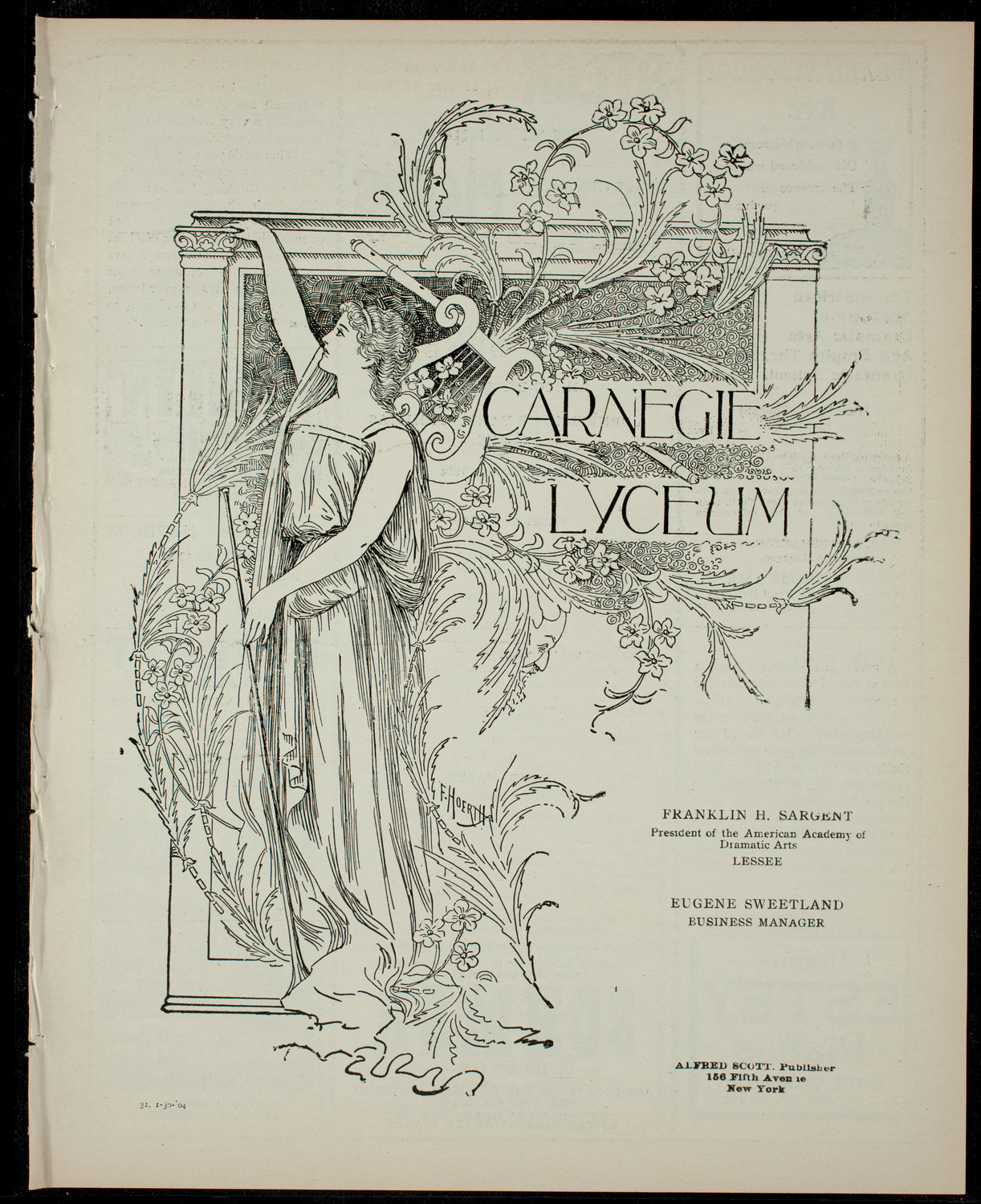 Funcion Benéfica Lirico-Dramatica á Beneficio de Varias Familias Pobres, January 30, 1904, program page 1