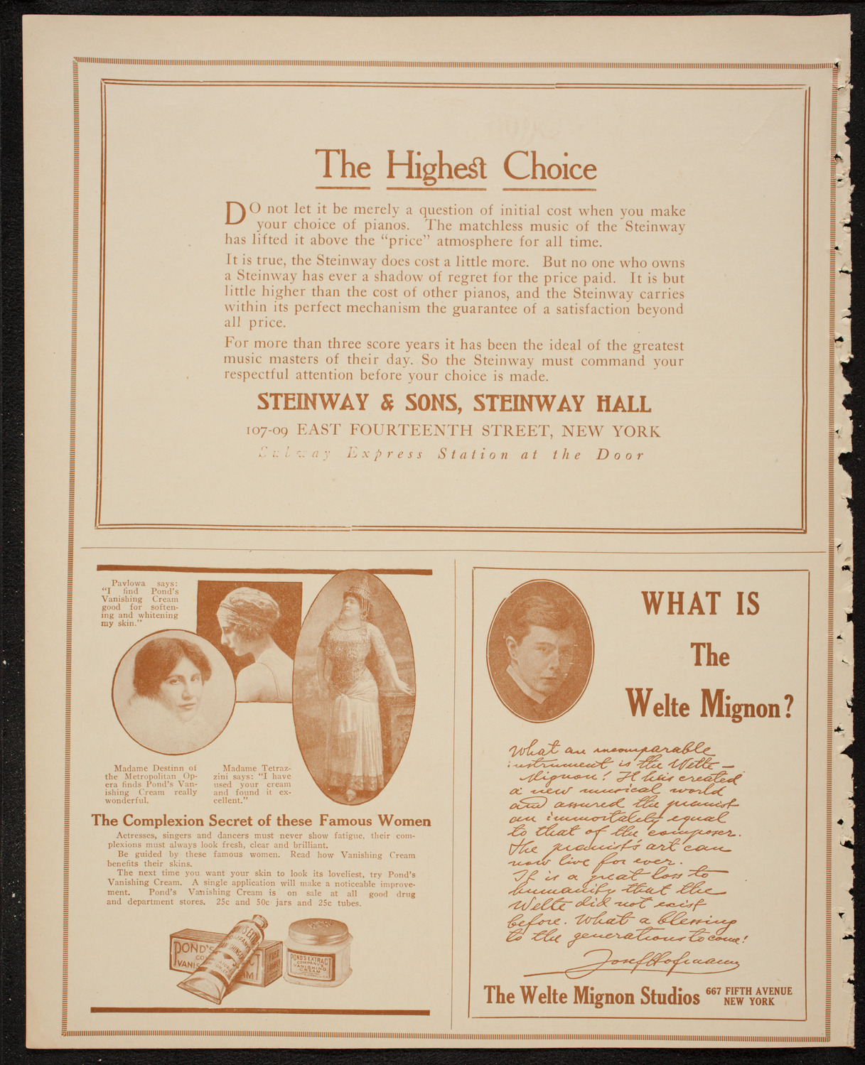 New York Symphony Orchestra, February 1, 1917, program page 4